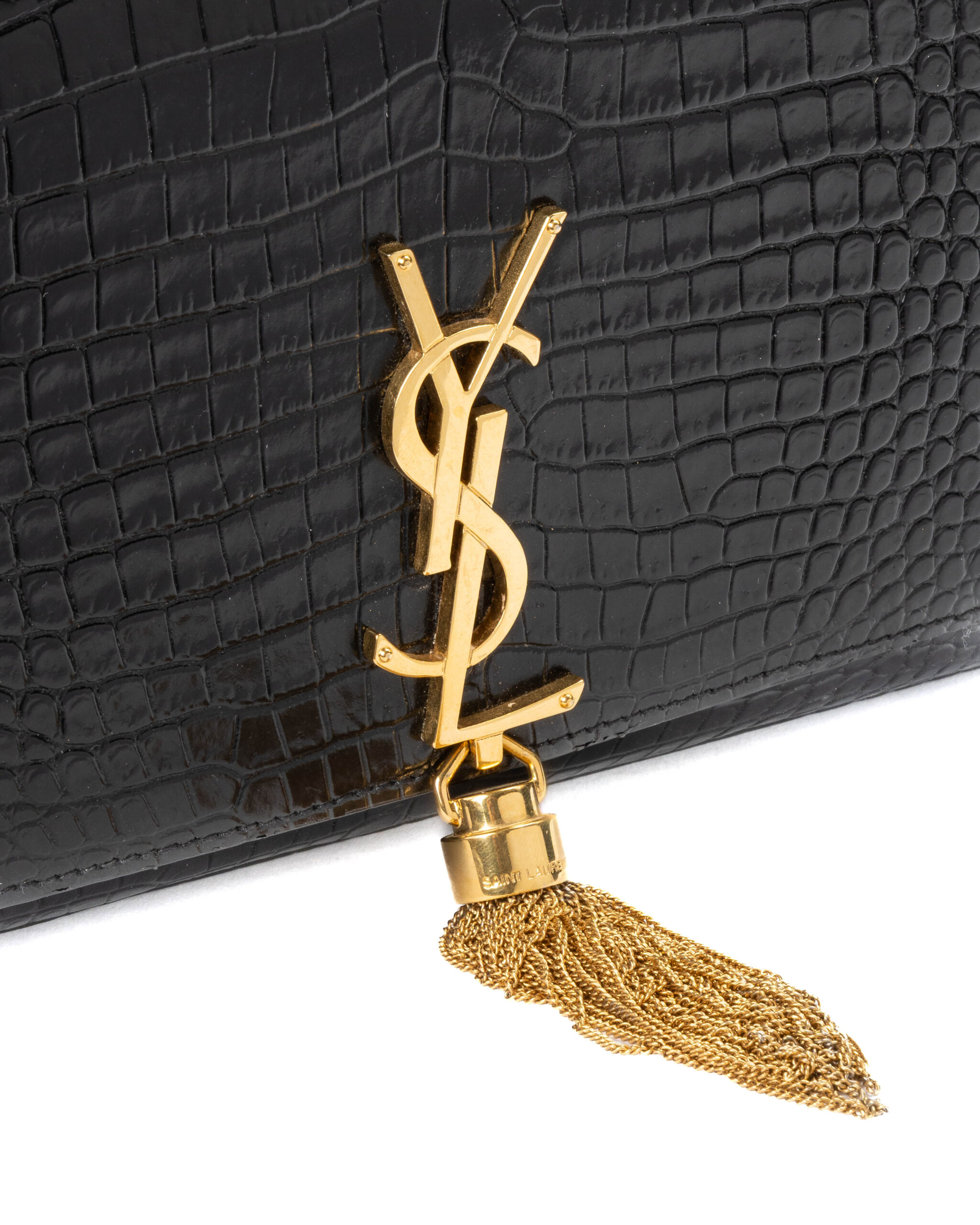 Alternative view of Saint Laurent Kate Nappina Medium Cocco Nera