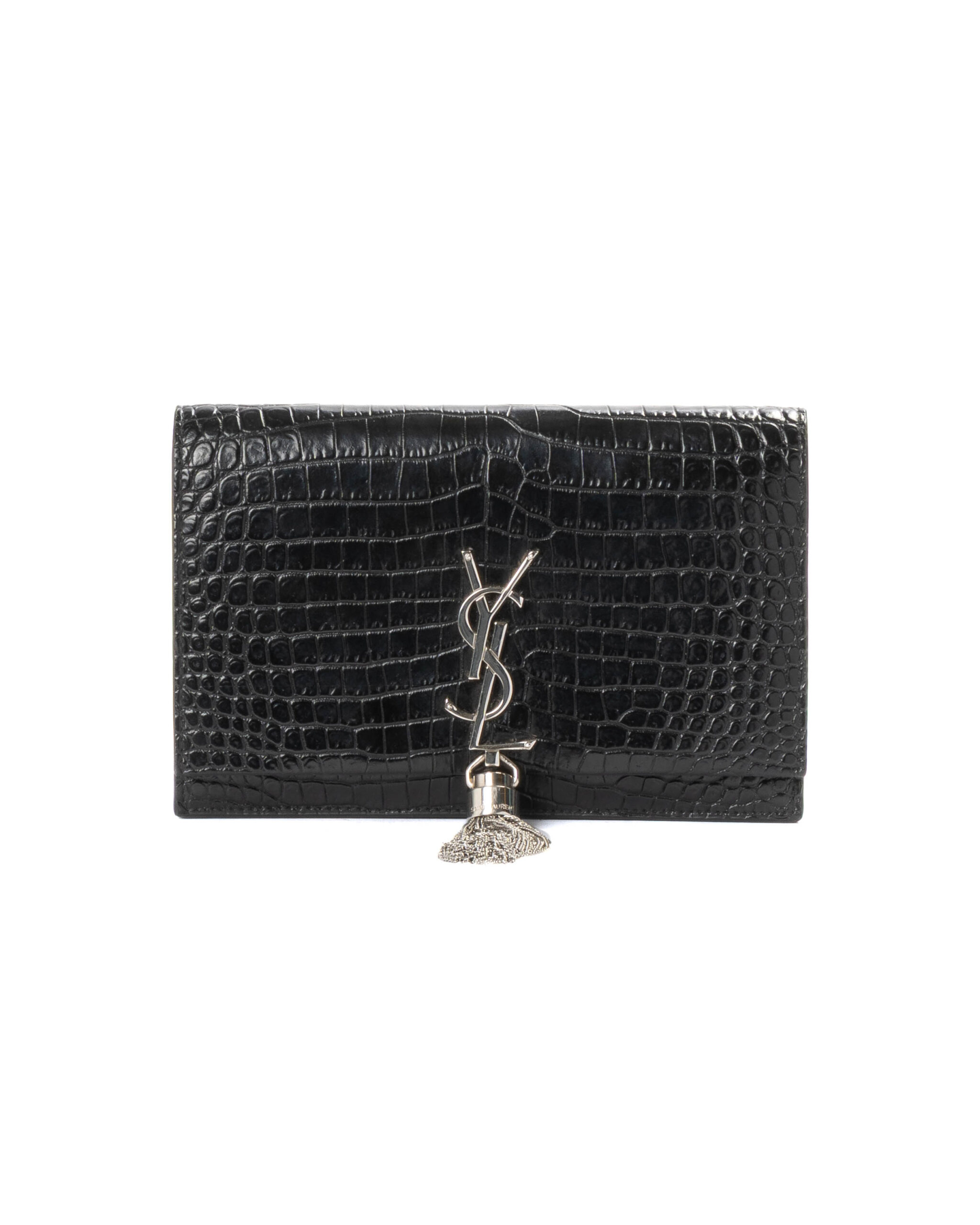 Alternative view of Saint Laurent Kate Nappina Small Cocco Nera