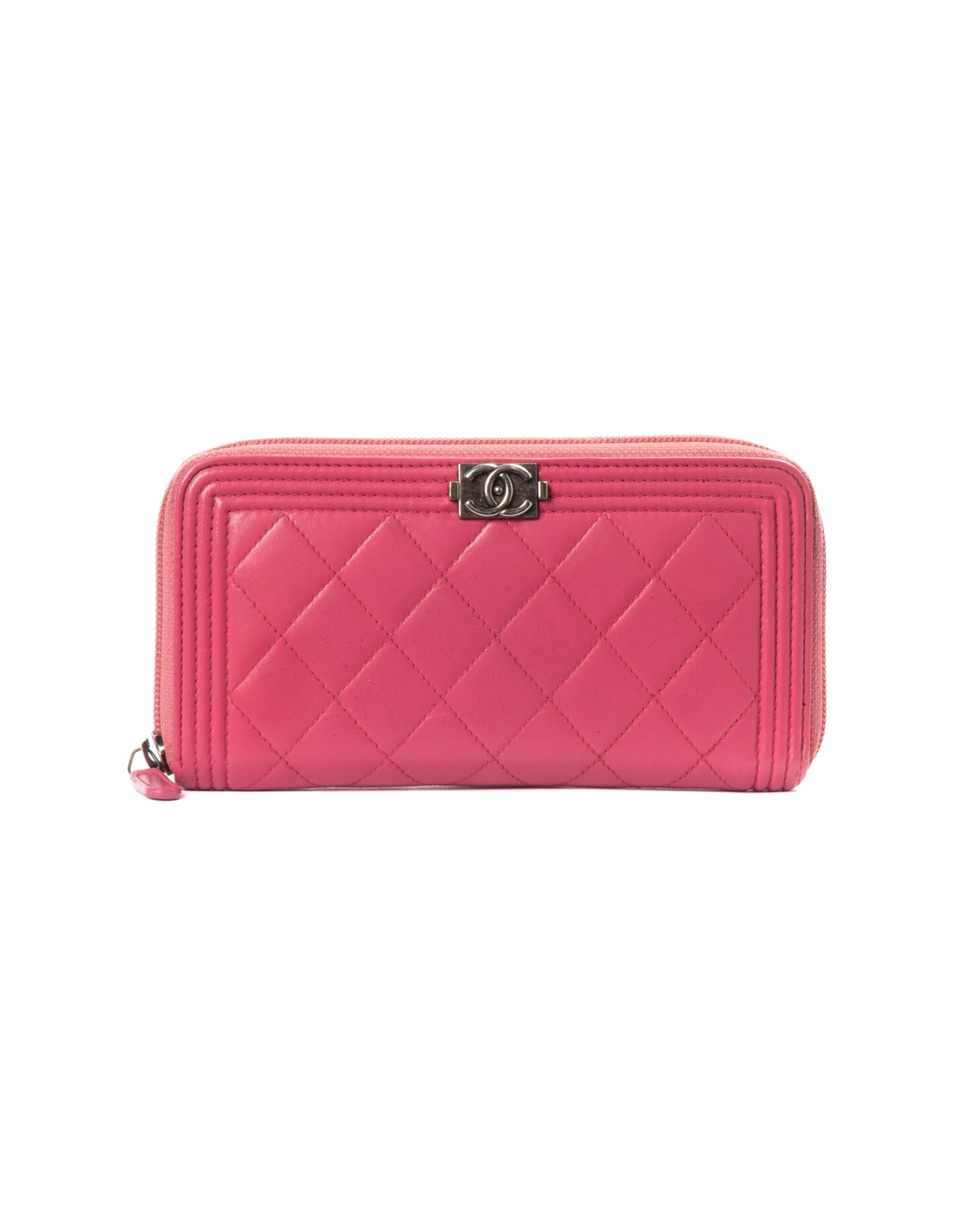 Chanel Portafoglio Boy Trapuntato Fucsia