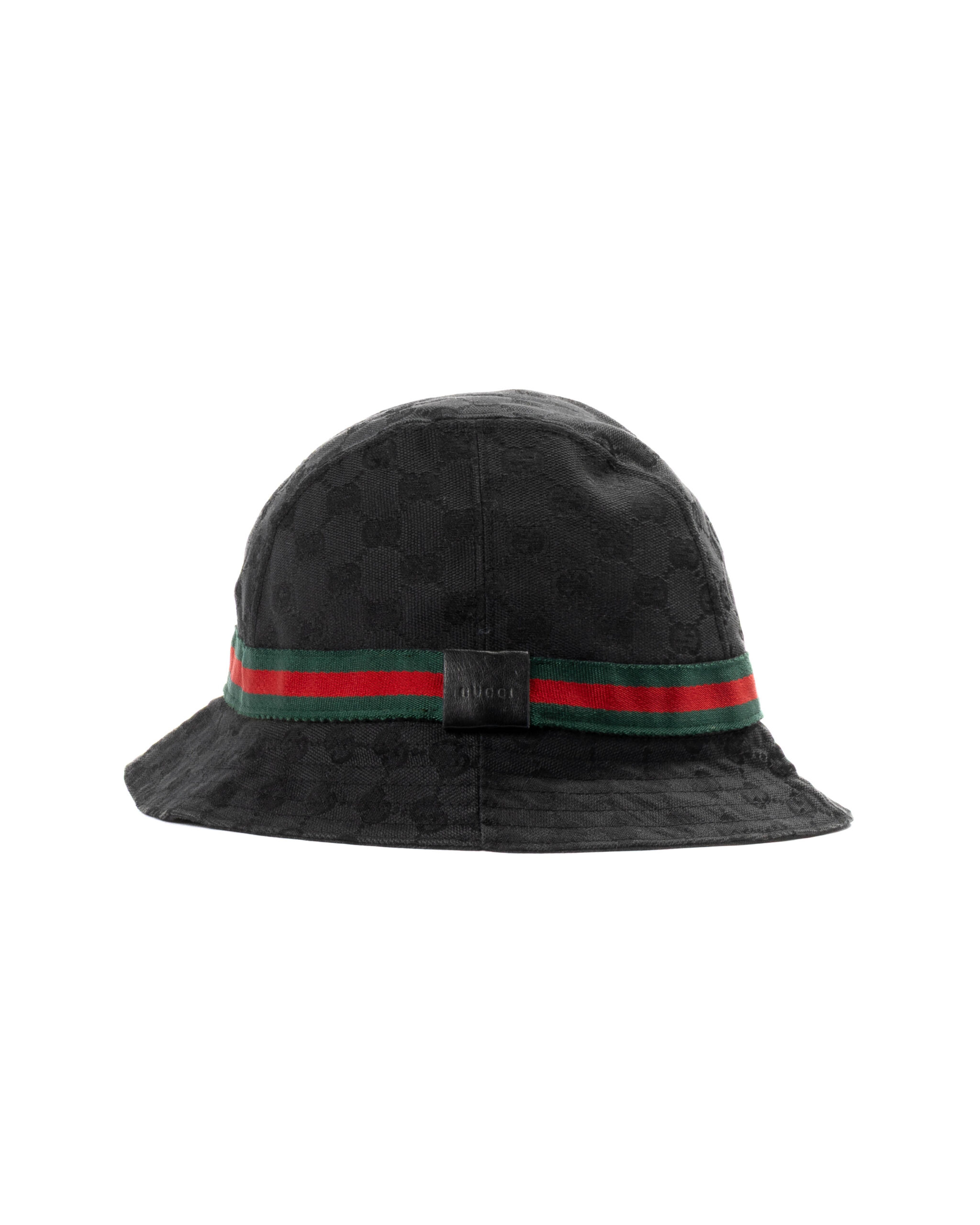 Gucci Cappello Cloche Web GG Supreme Nero