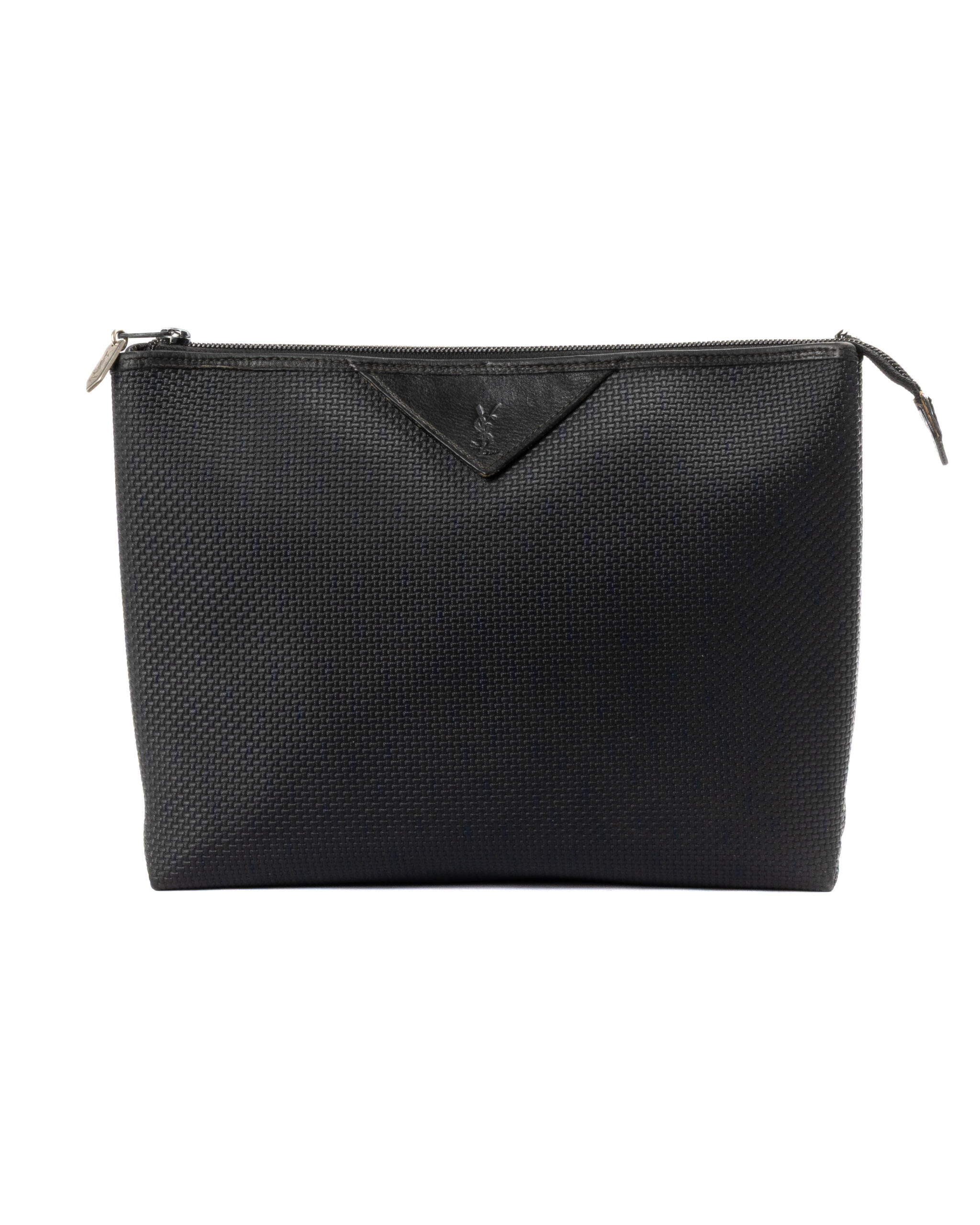 Yves Saint Laurent Pochette Vintage Small Intrecciata Nera