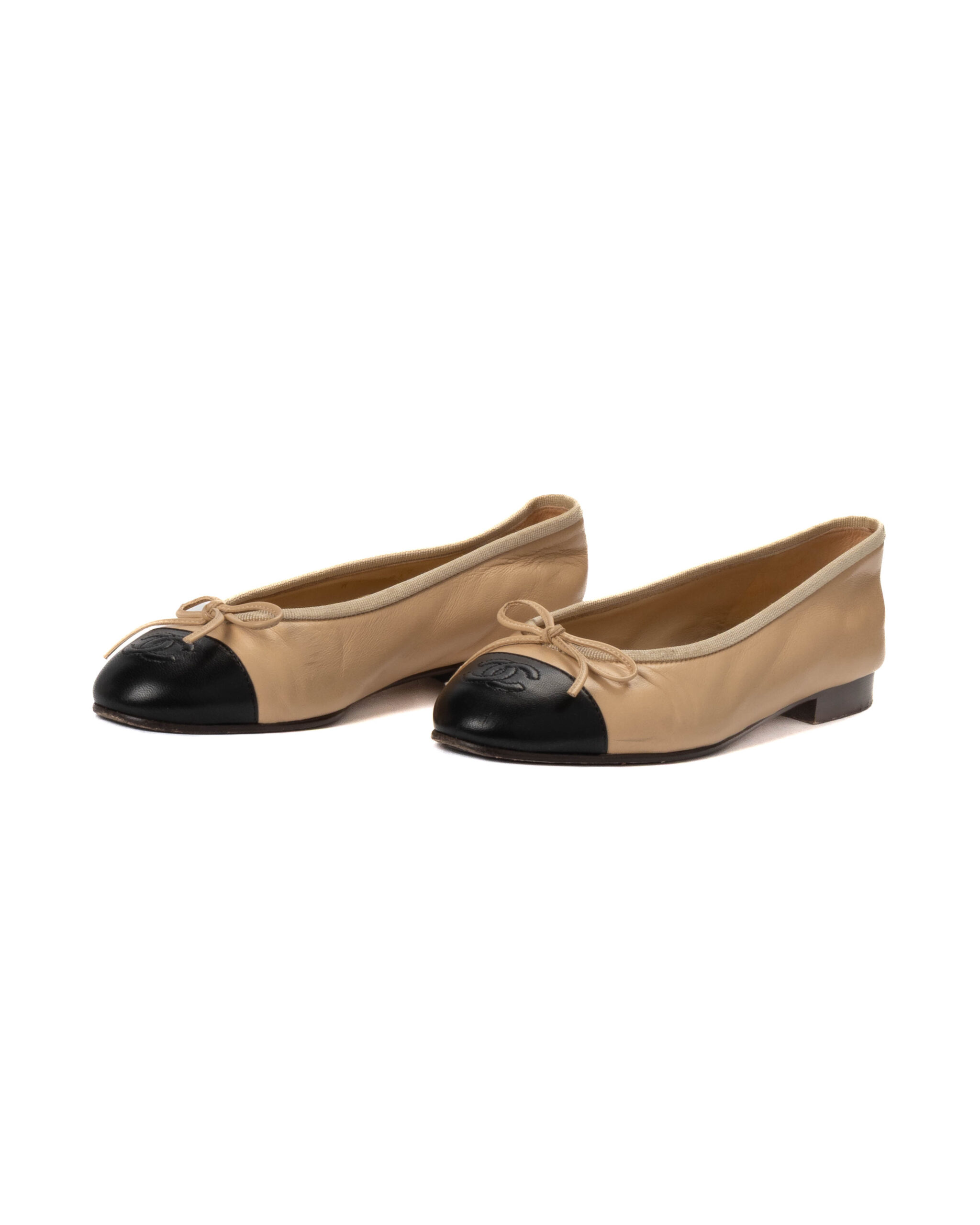 Chanel Ballerine CC Bicolor Beige