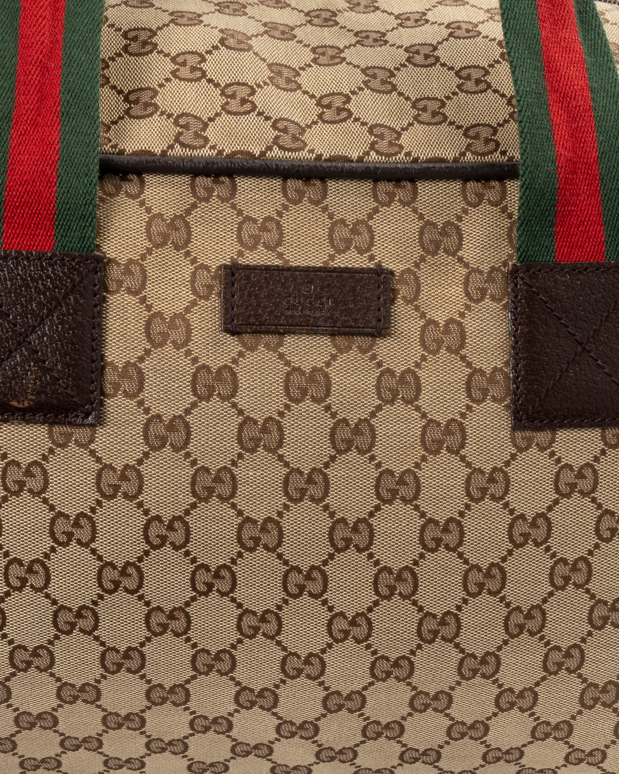 Alternative view of Gucci Borsone 45 Web GG Supreme Marrone