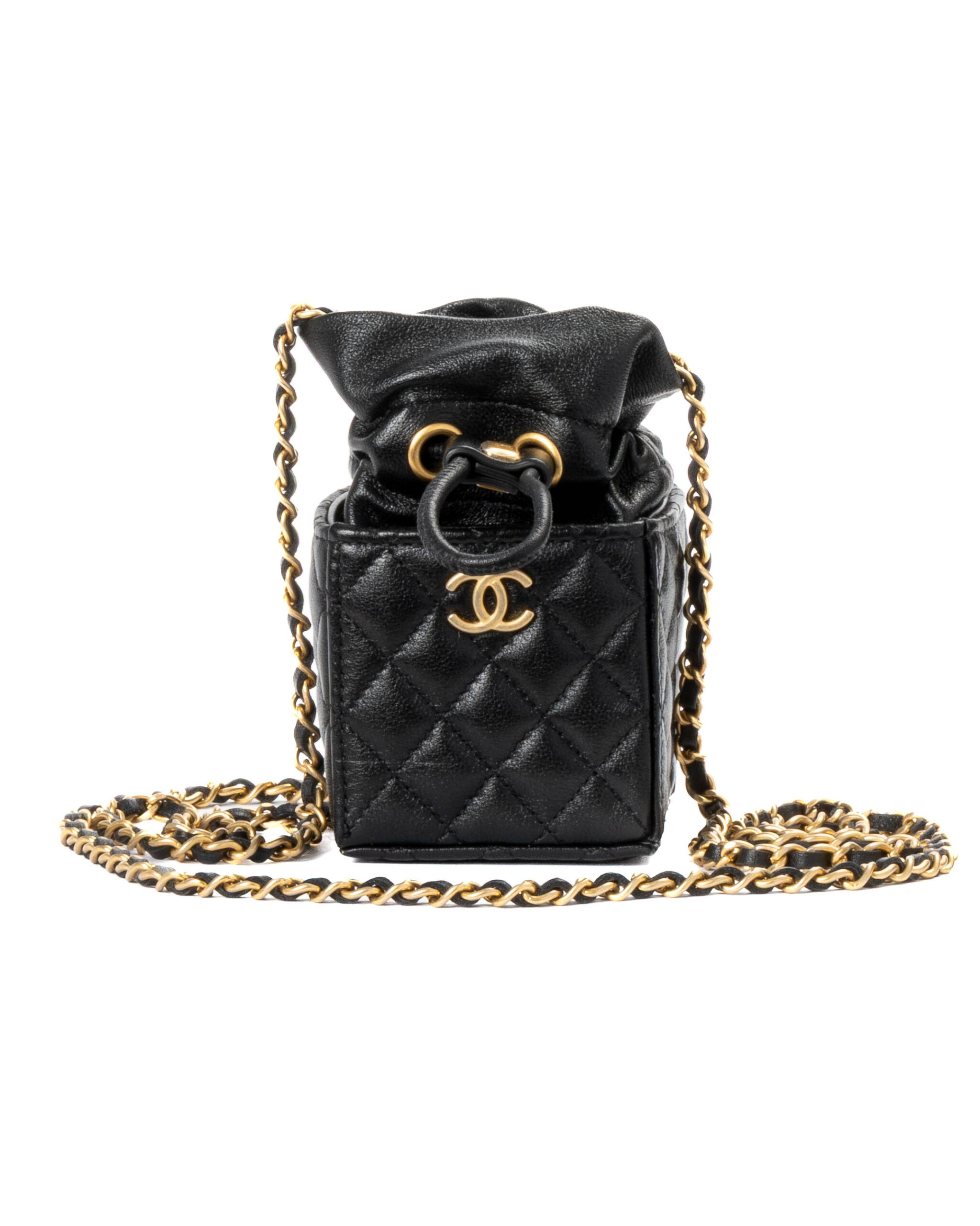 Chanel Micro Bucket Cube CC Nero