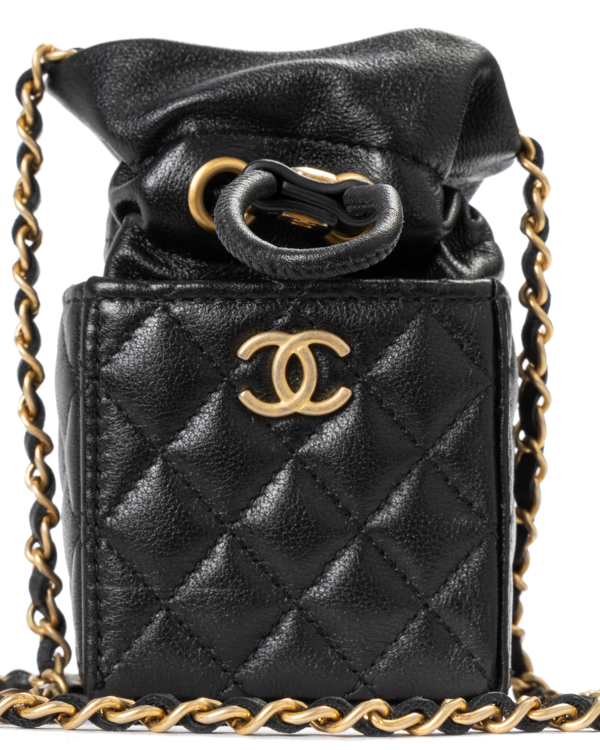 Alternative view of Chanel Micro Bucket Cube CC Nero
