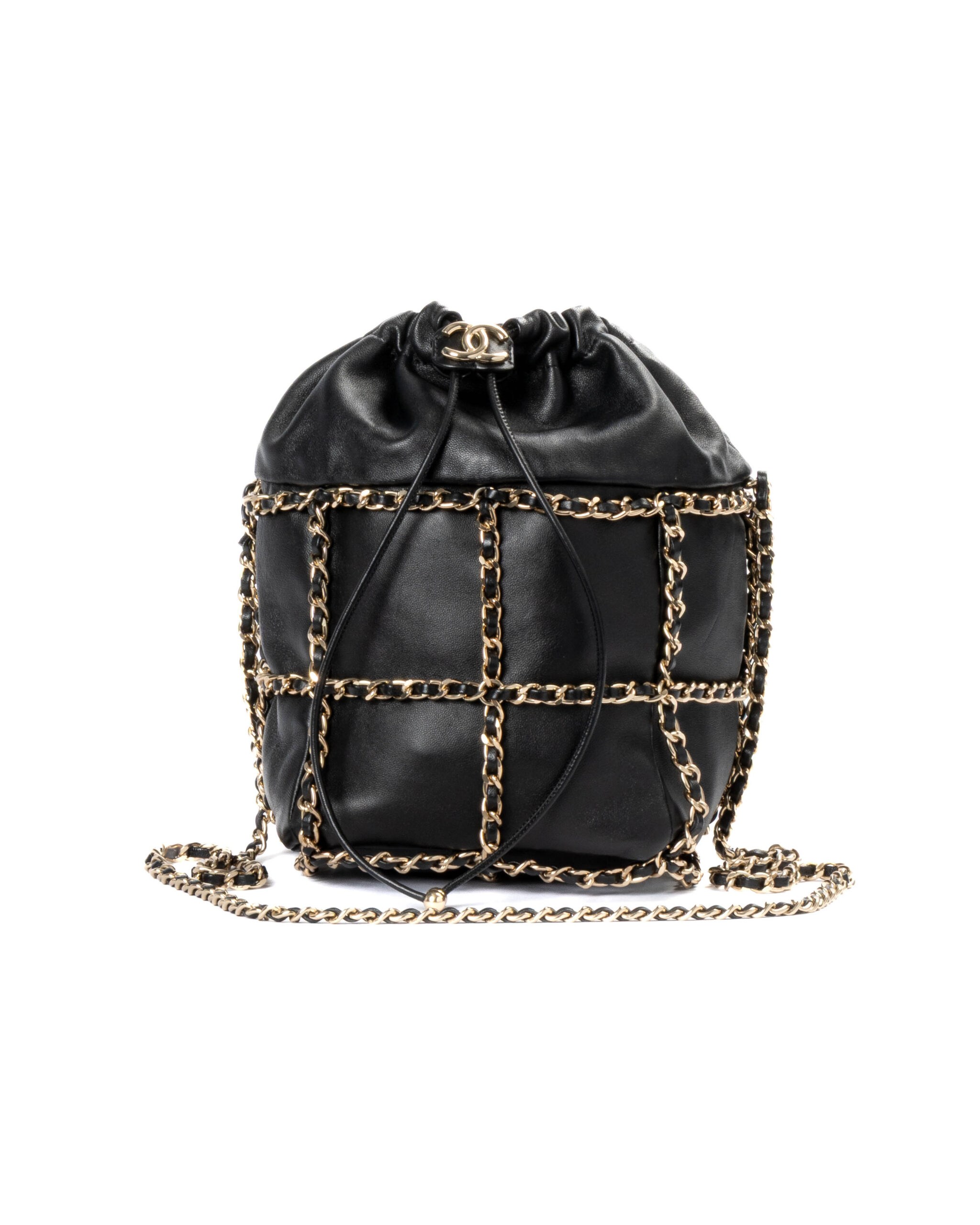 Chanel Bucket Chain Cage Small Nero