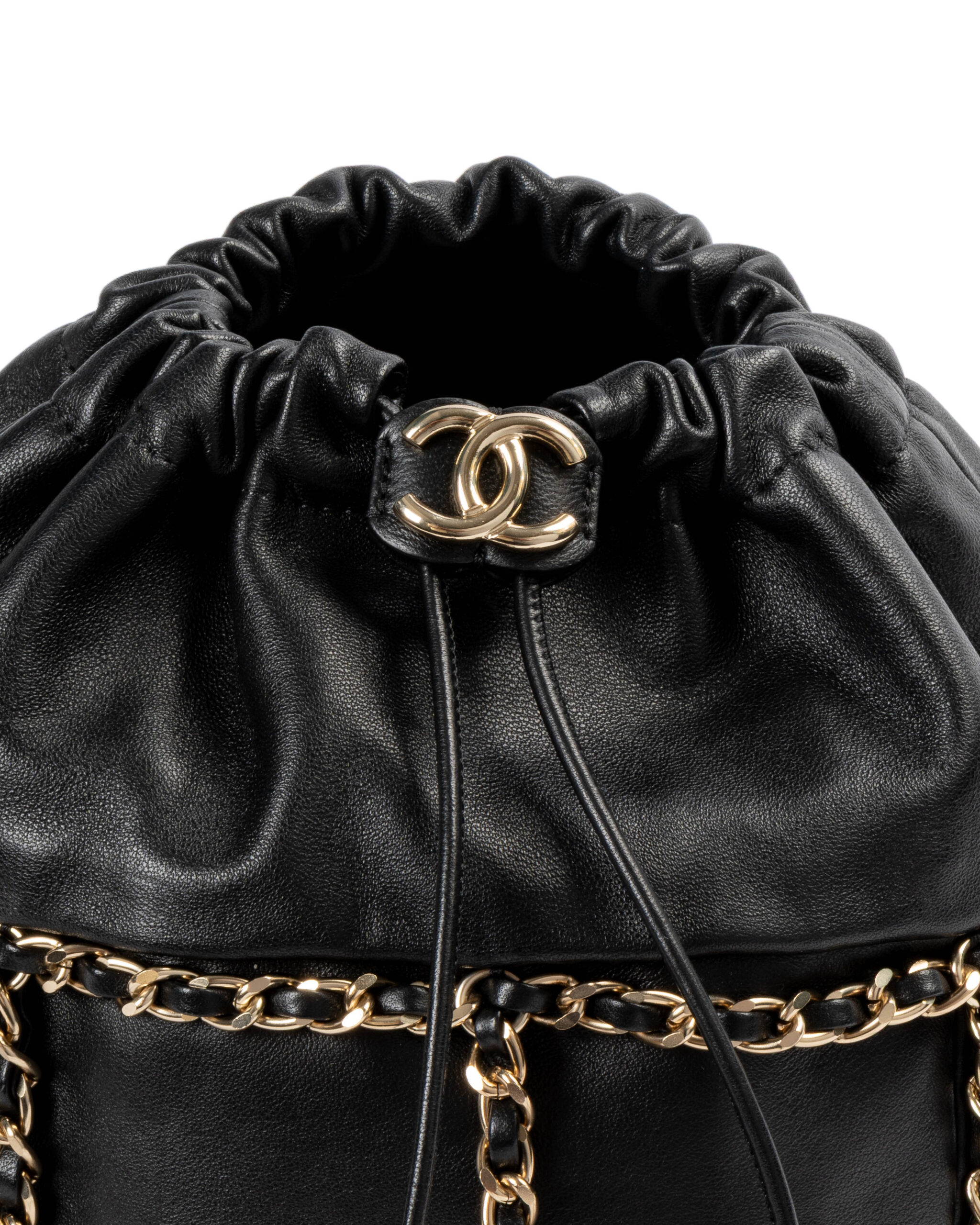 Alternative view of Chanel Bucket Chain Cage Small Nero