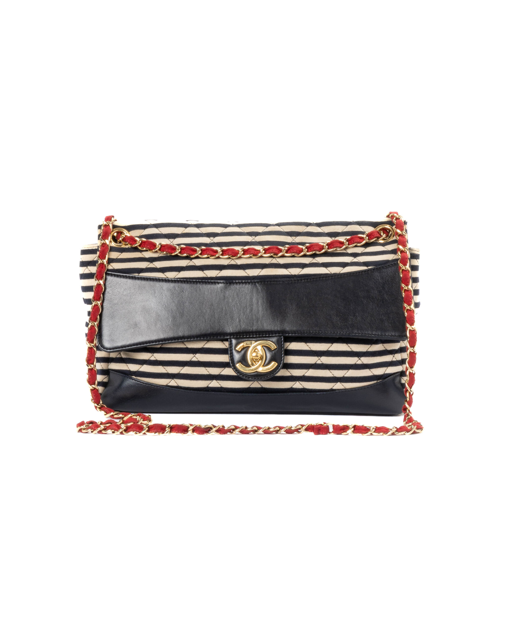 Chanel Jumbo Coco Saloir Timeless Jersey Blu
