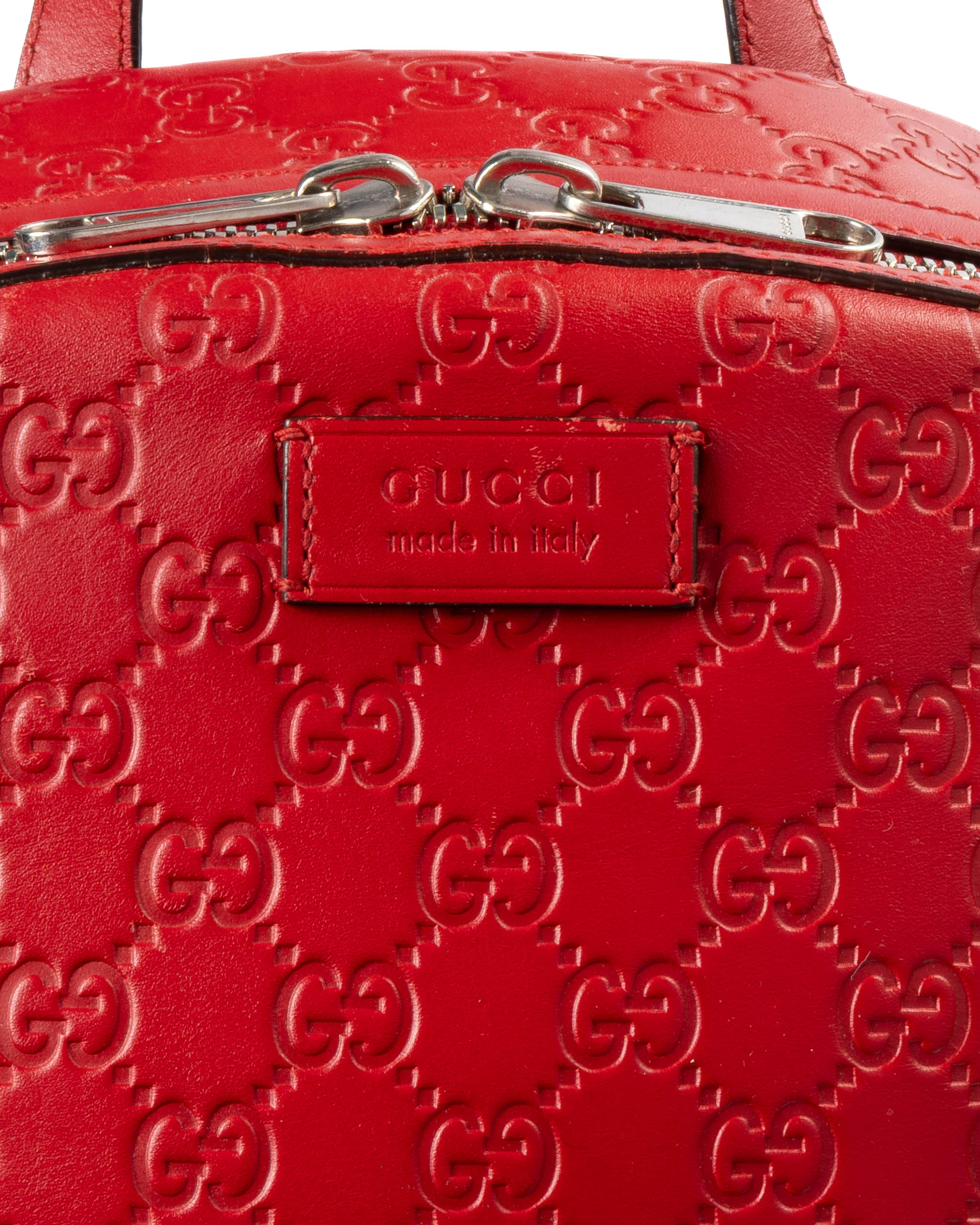 Alternative view of Gucci Zaino Guccissima Large Rosso