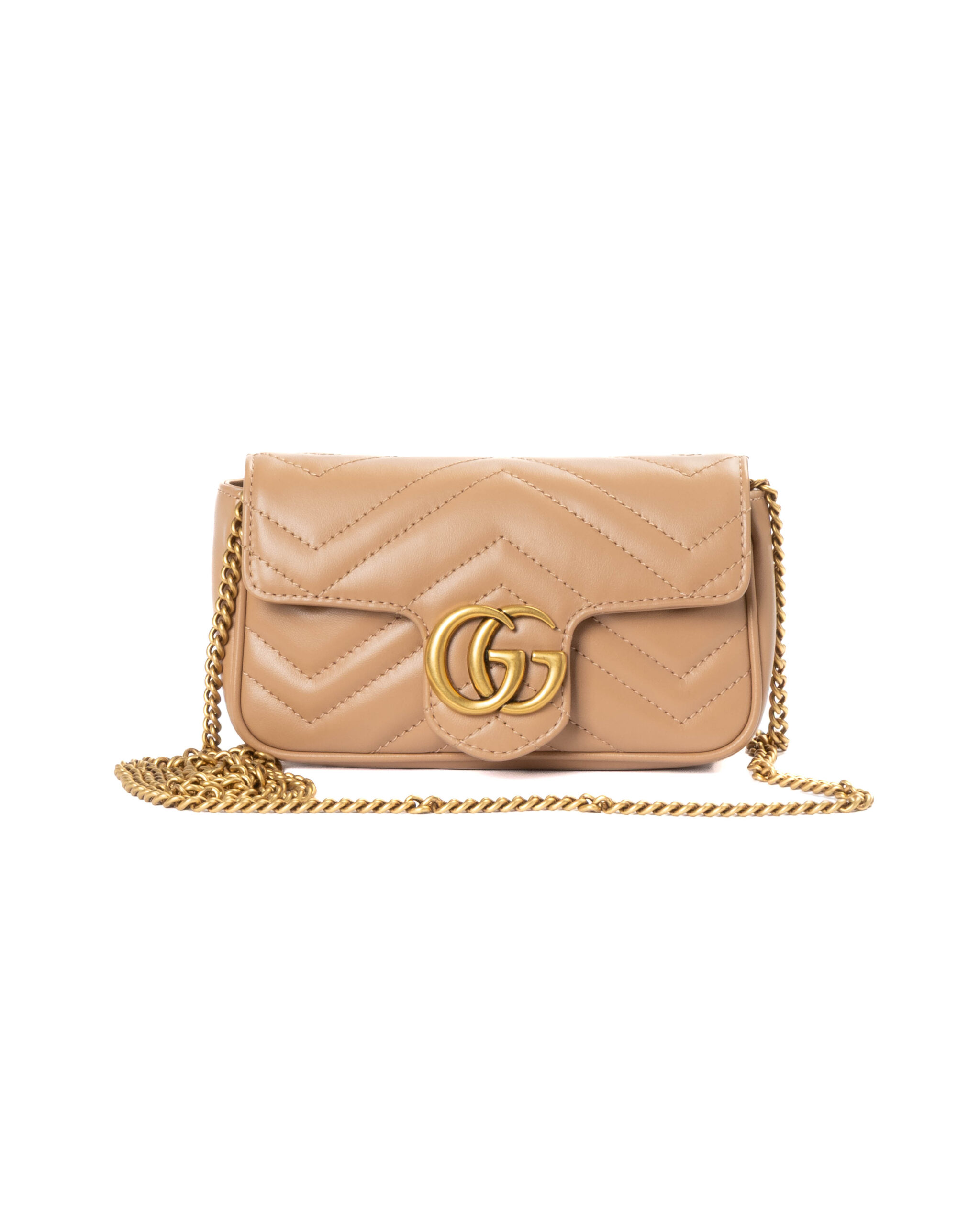 Gucci Mini Marmont 16 Matelassè Beige