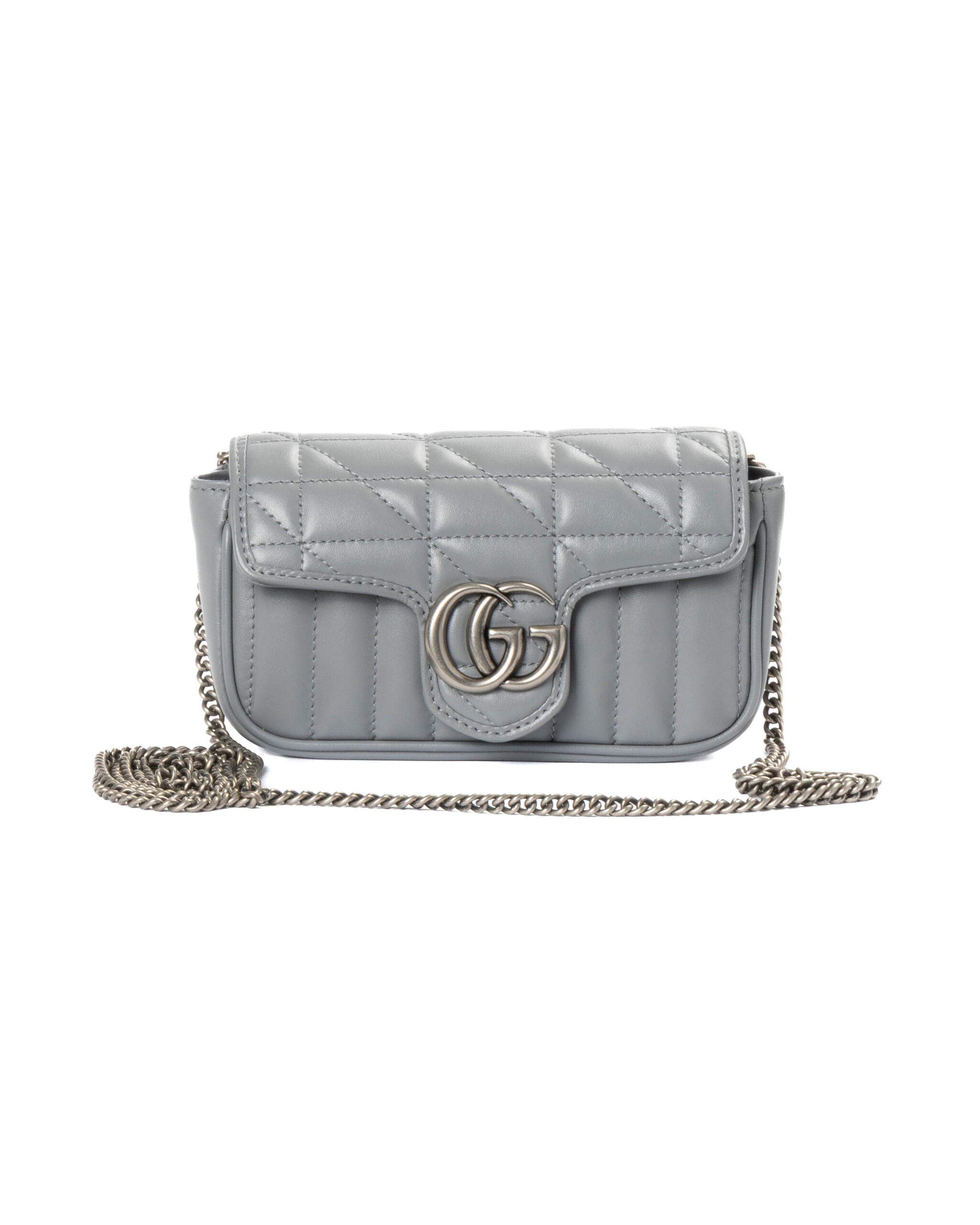 Gucci Mini Marmont 16 Matelassè Grigia