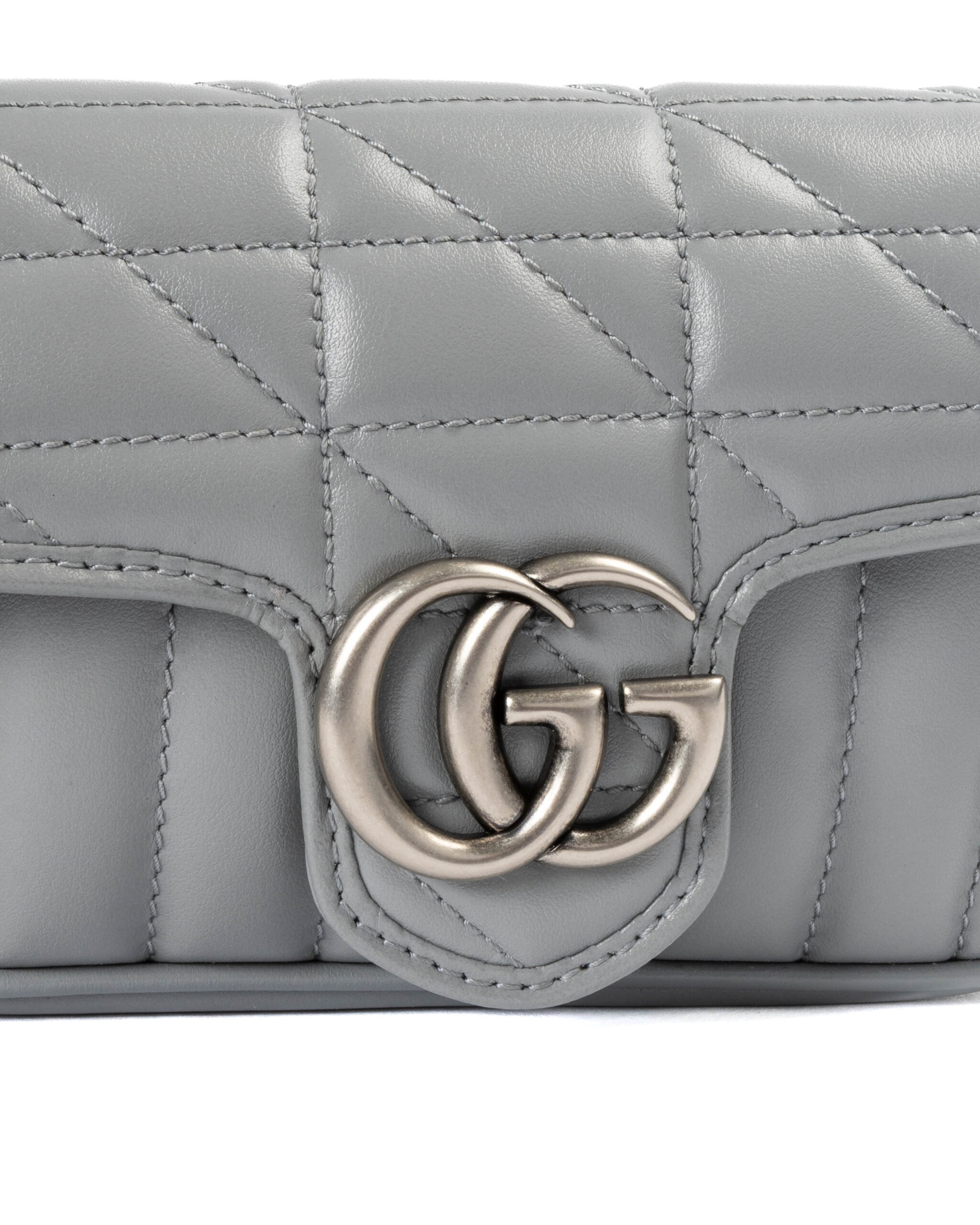Alternative view of Gucci Mini Marmont 16 Matelassè Grigia