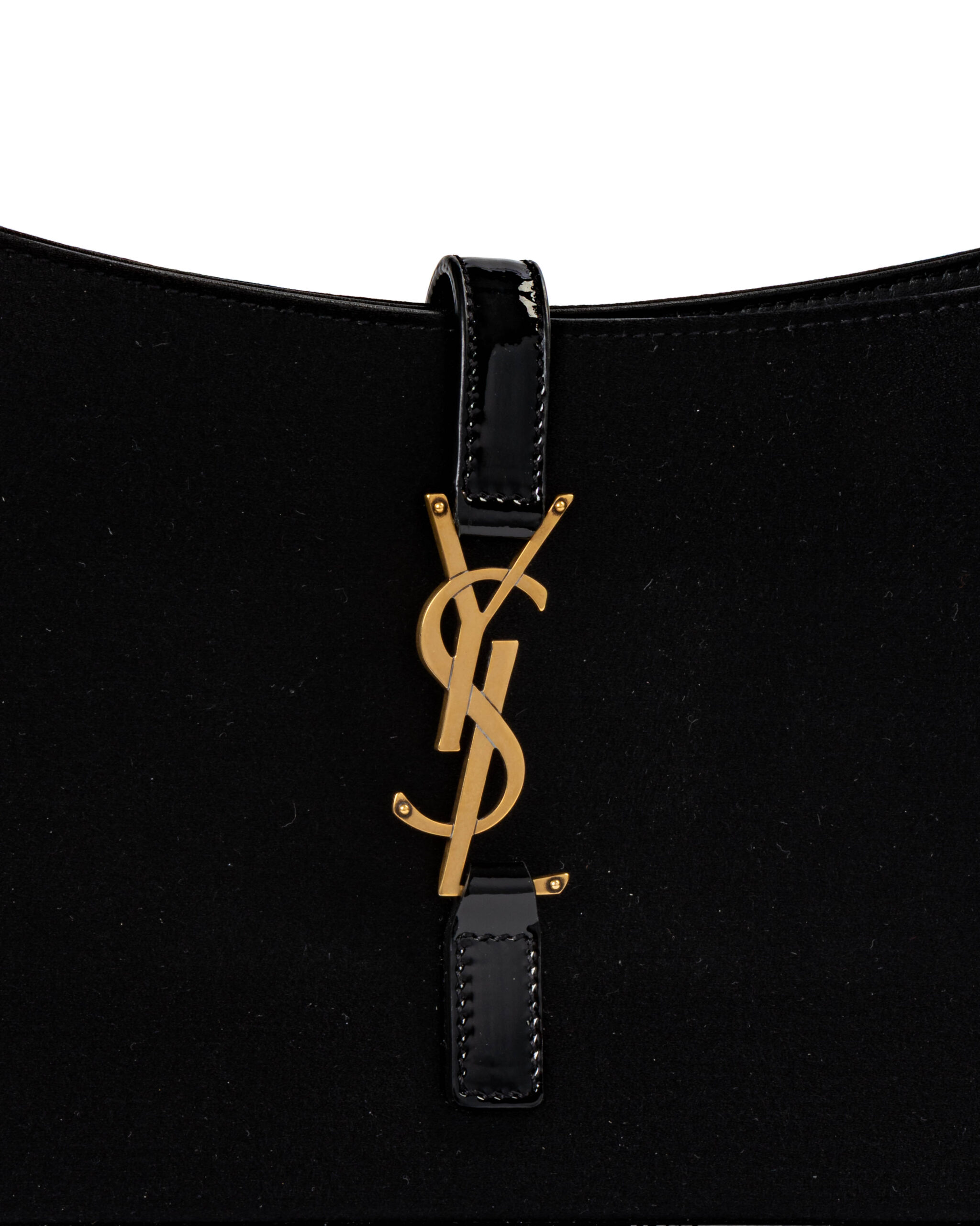 Alternative view of Saint Laurent LE 5 a 7 Small Raso Vernice Nera