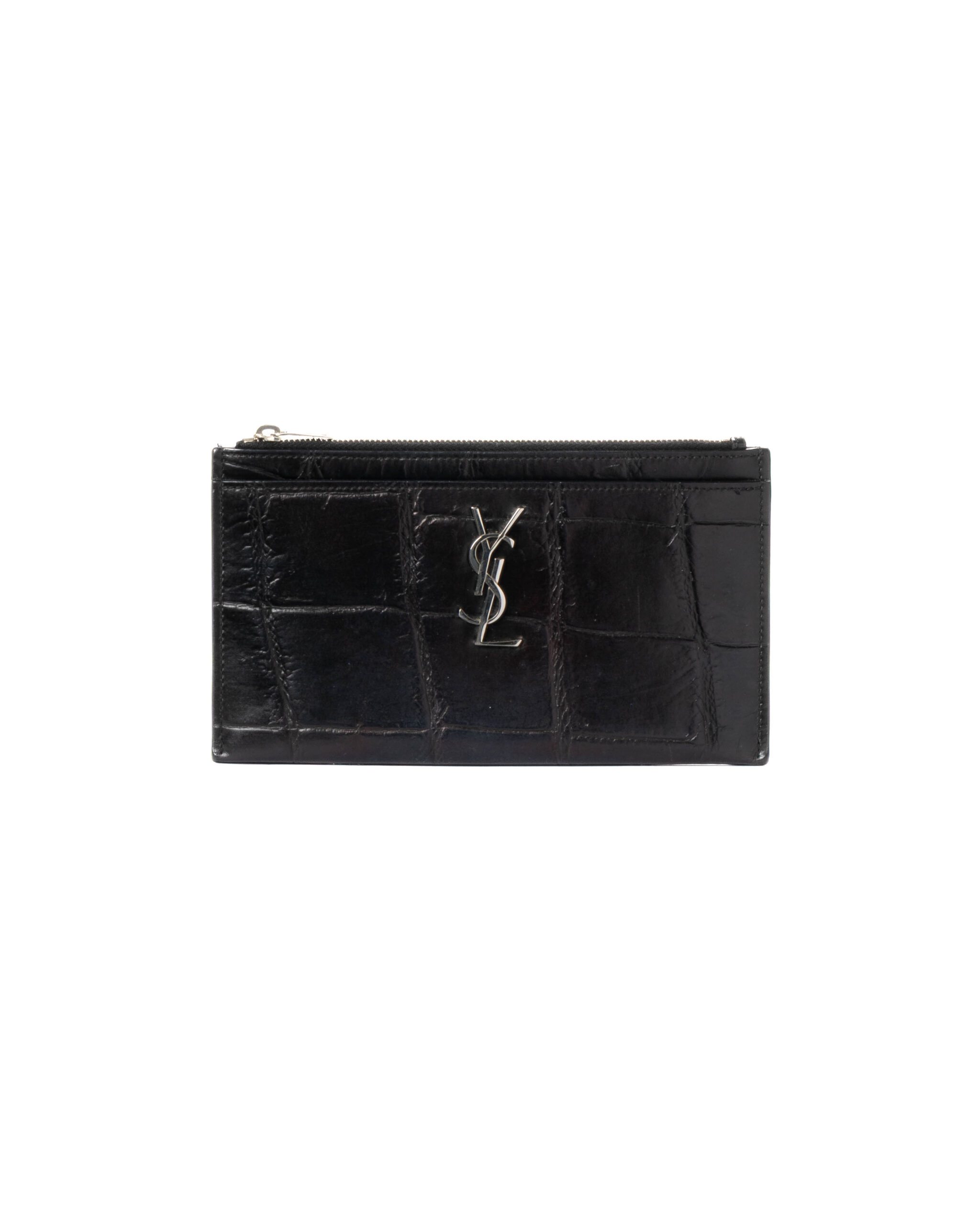 Saint Laurent Pochette Wallet ON Chain Cocco Nera