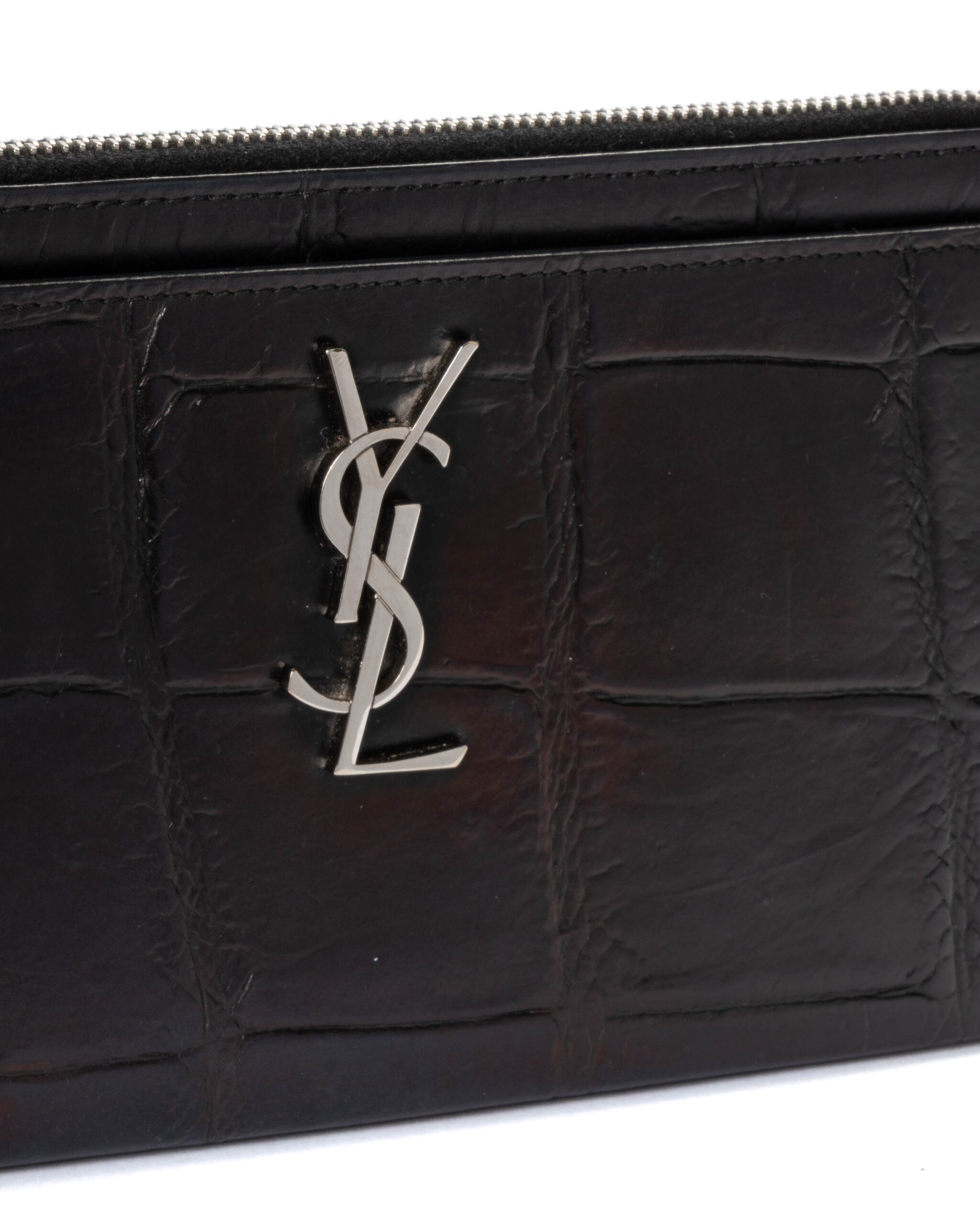 Alternative view of Saint Laurent Pochette Wallet ON Chain Cocco Nera