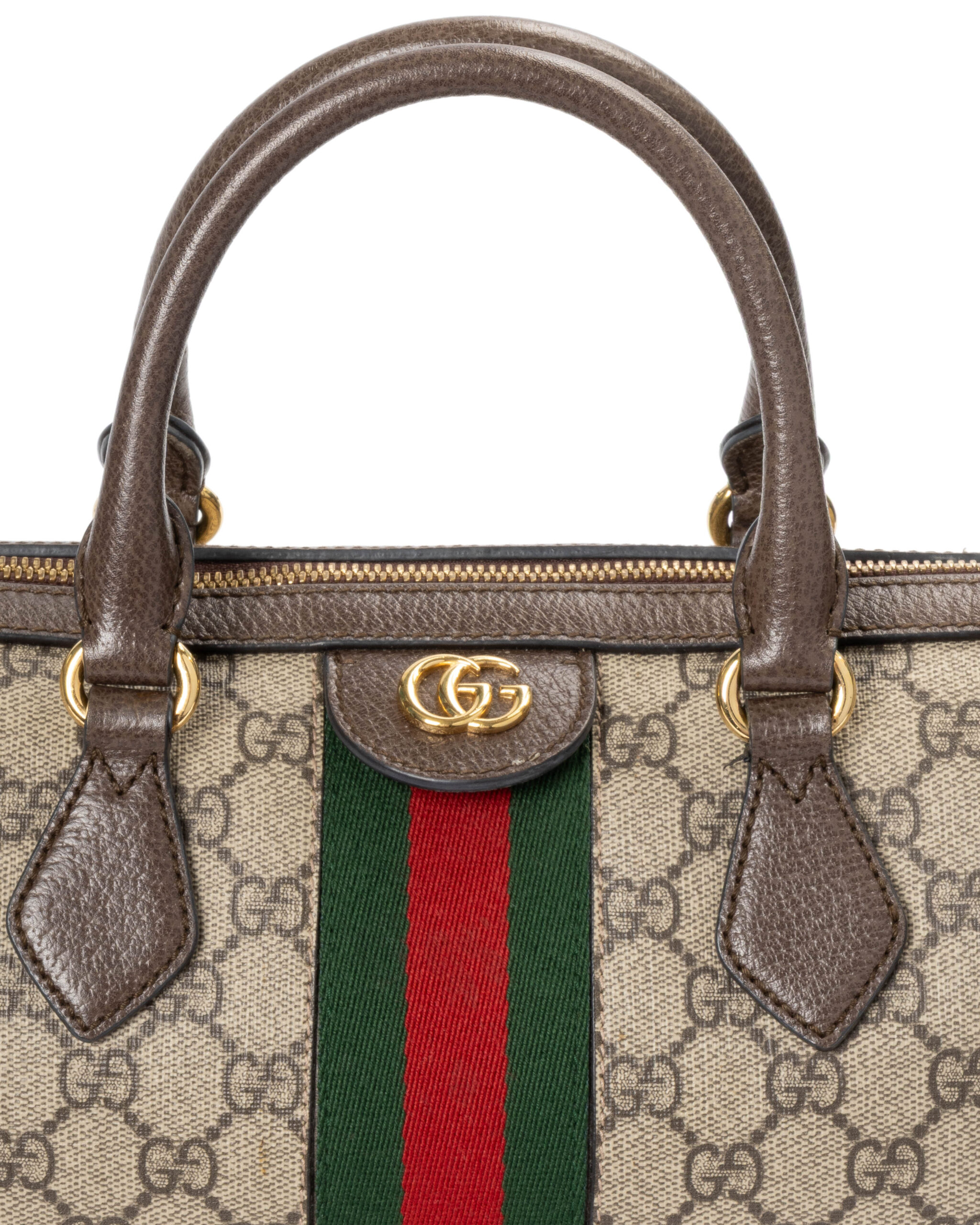 Alternative view of Gucci Bauletto Ophidia Medium GG Supreme Marrone