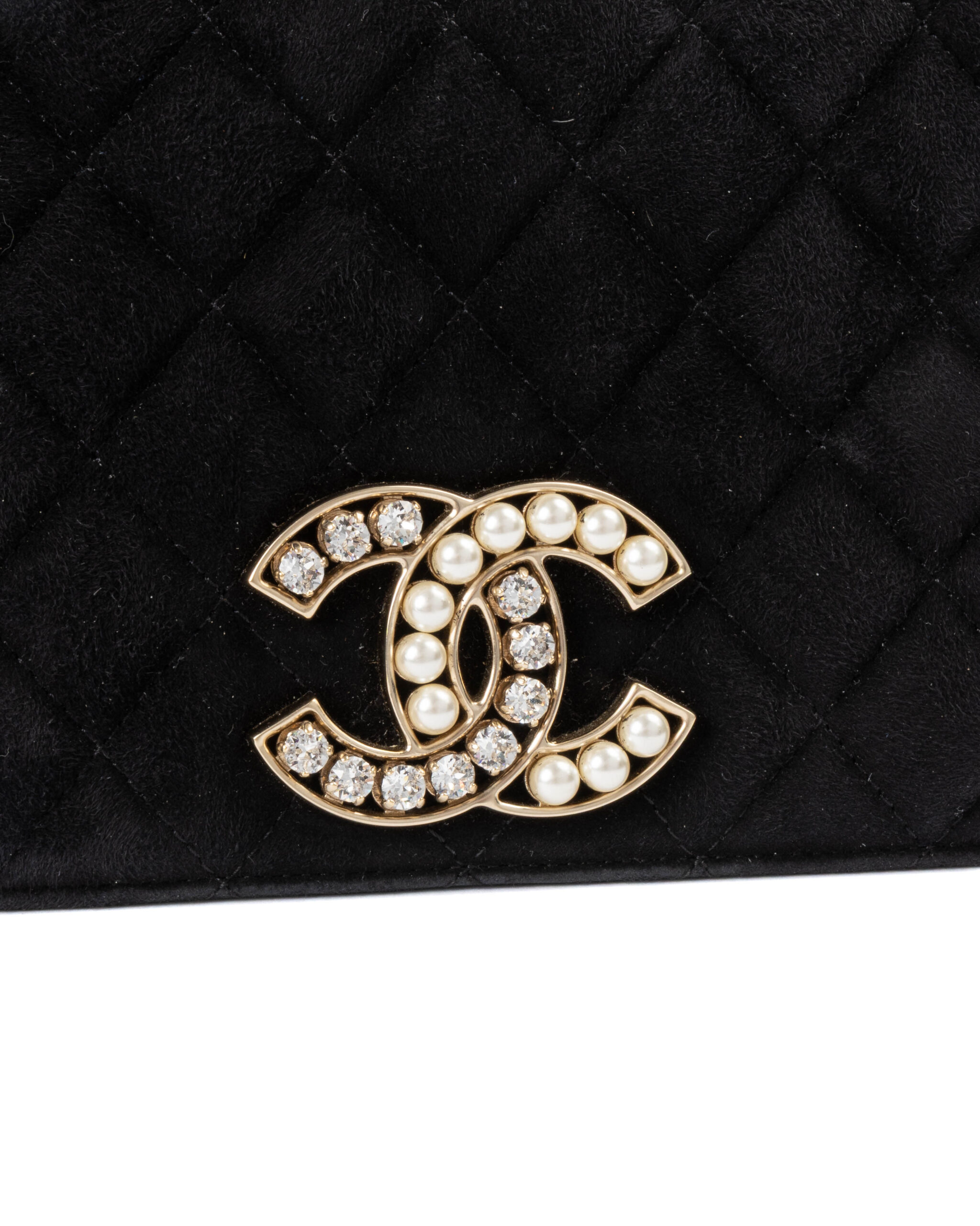 Alternative view of Chanel Pochette Chain CC Pearl Velluto Nero