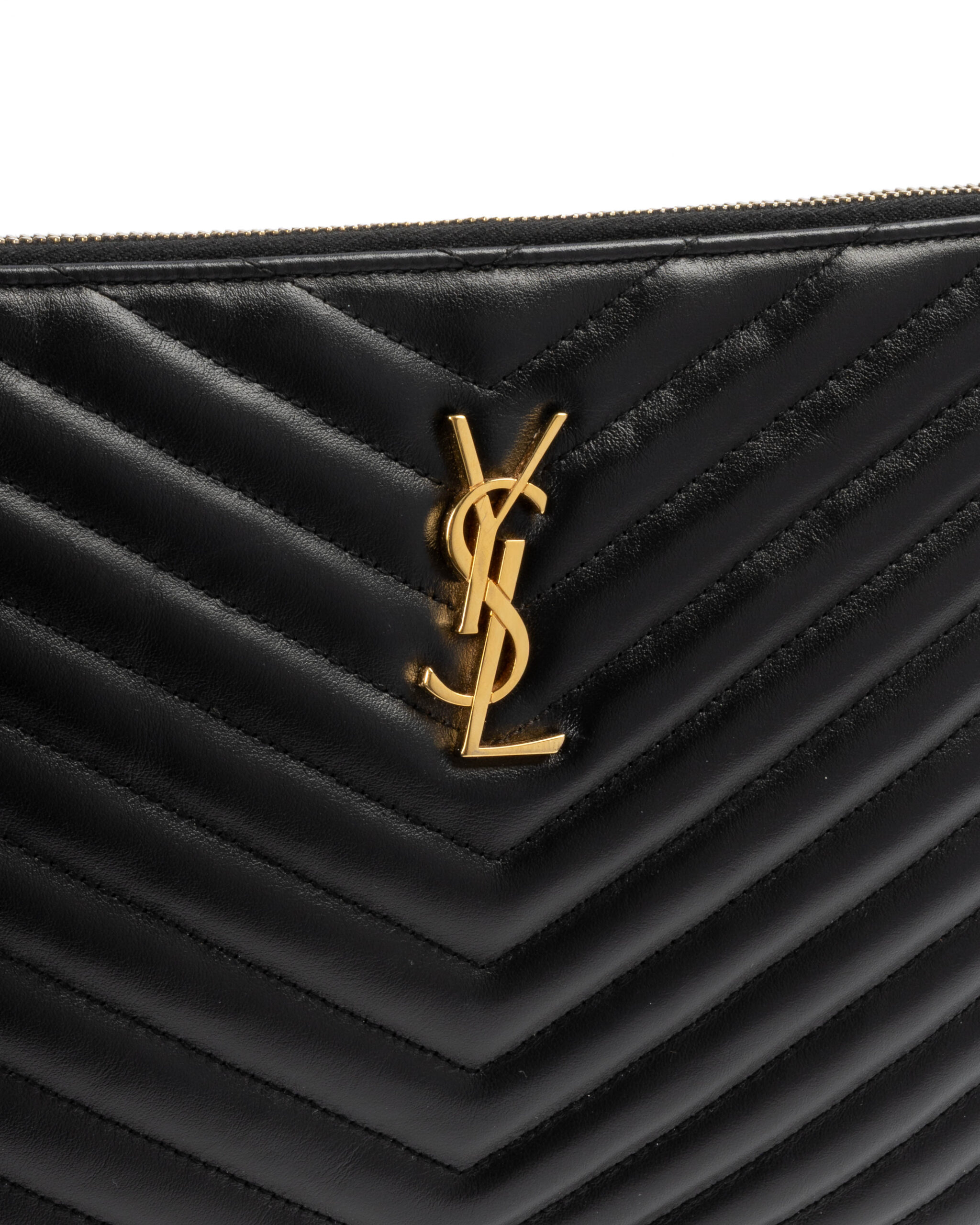 Alternative view of Saint Laurent Pochette Cassandre Medium Nera