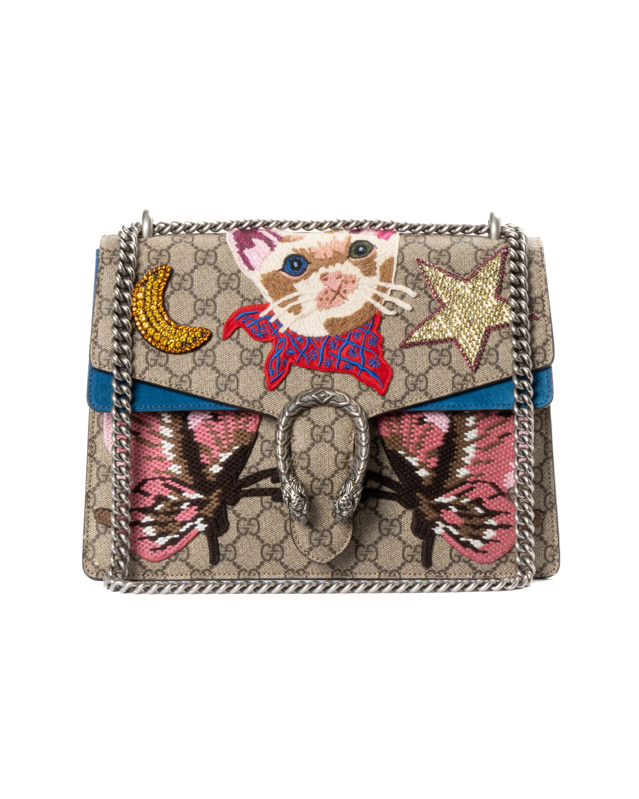 Gucci Dionysus Cat Large GG Supreme Azzurro