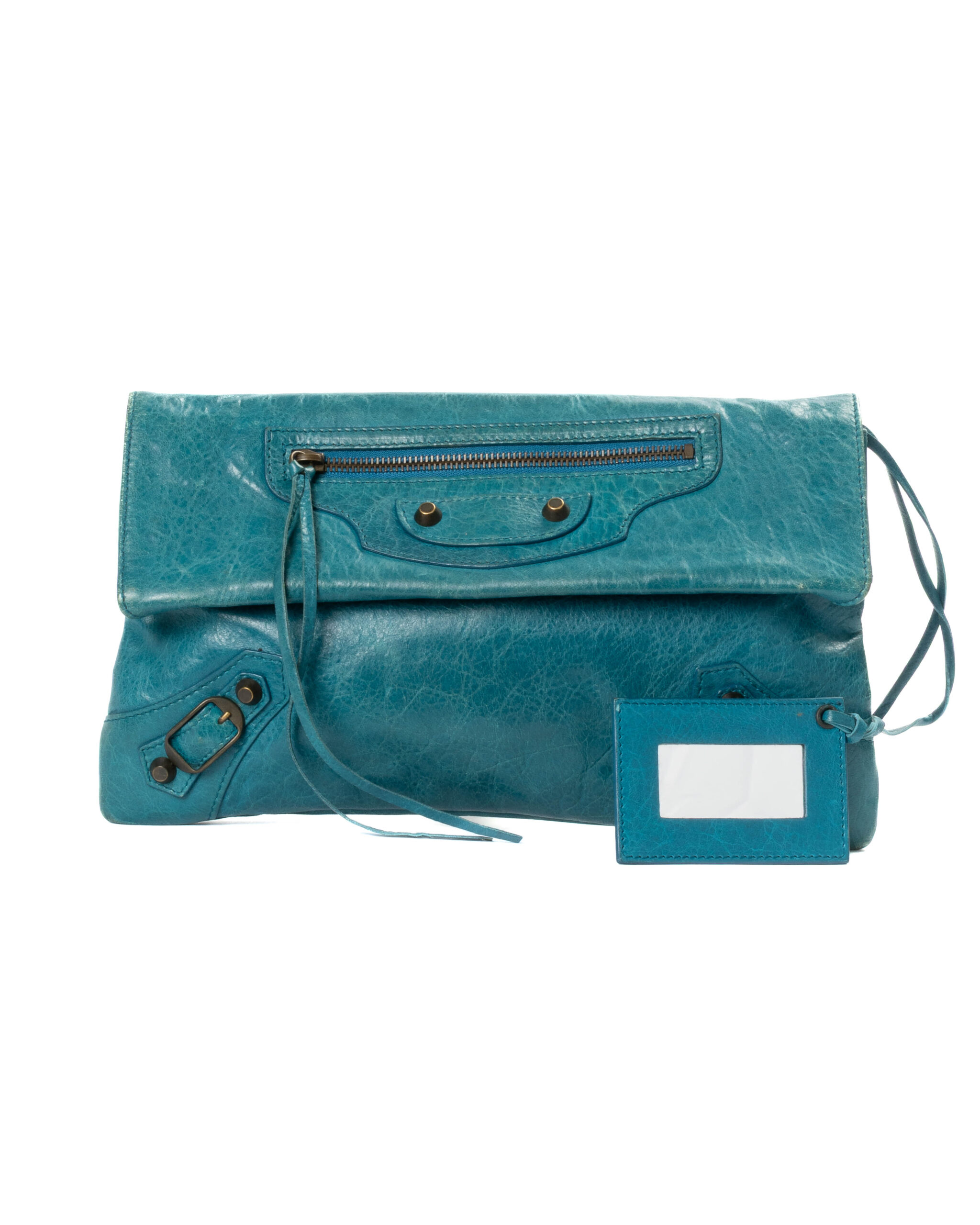 Balenciaga Pochette City Small Turchese