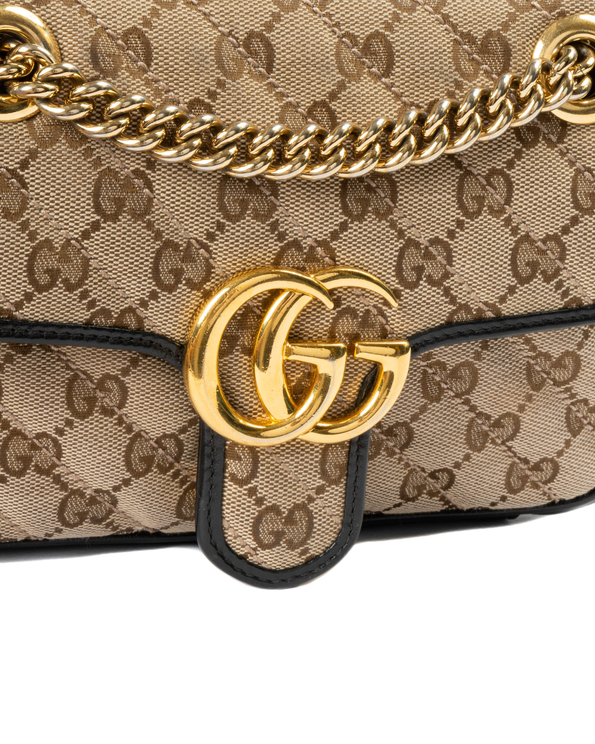 Alternative view of Gucci Marmont 22 GG Supreme Matelassè Nera
