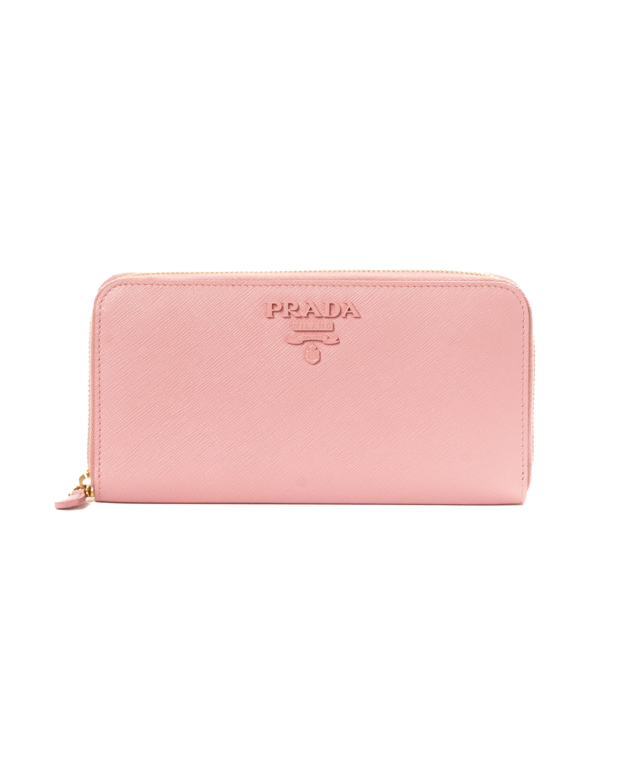 Prada Portafoglio Zip Saffiano Rosa
