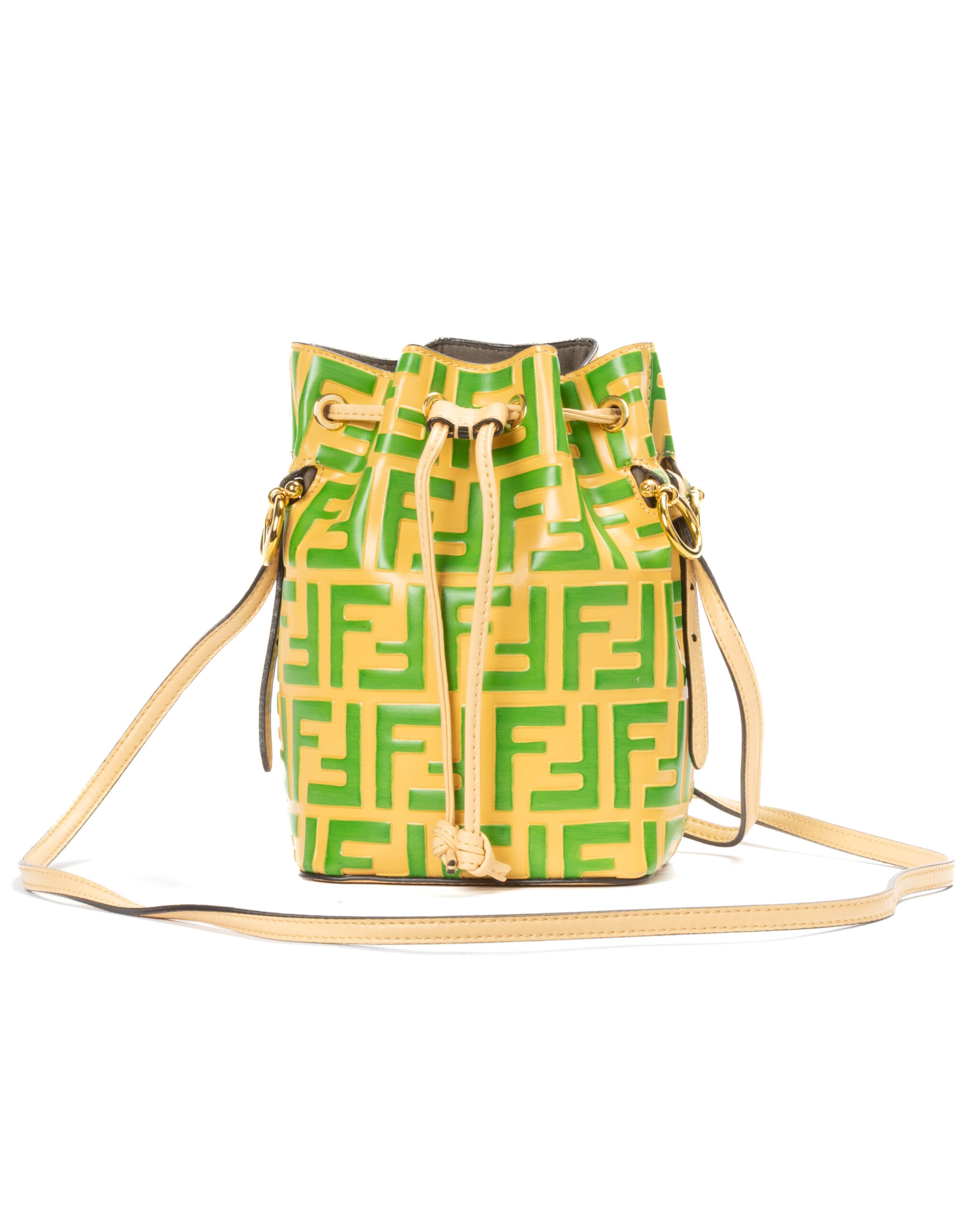 Alternative view of Fendi Mon Tresor Bucket Small FF Embossed Gialla