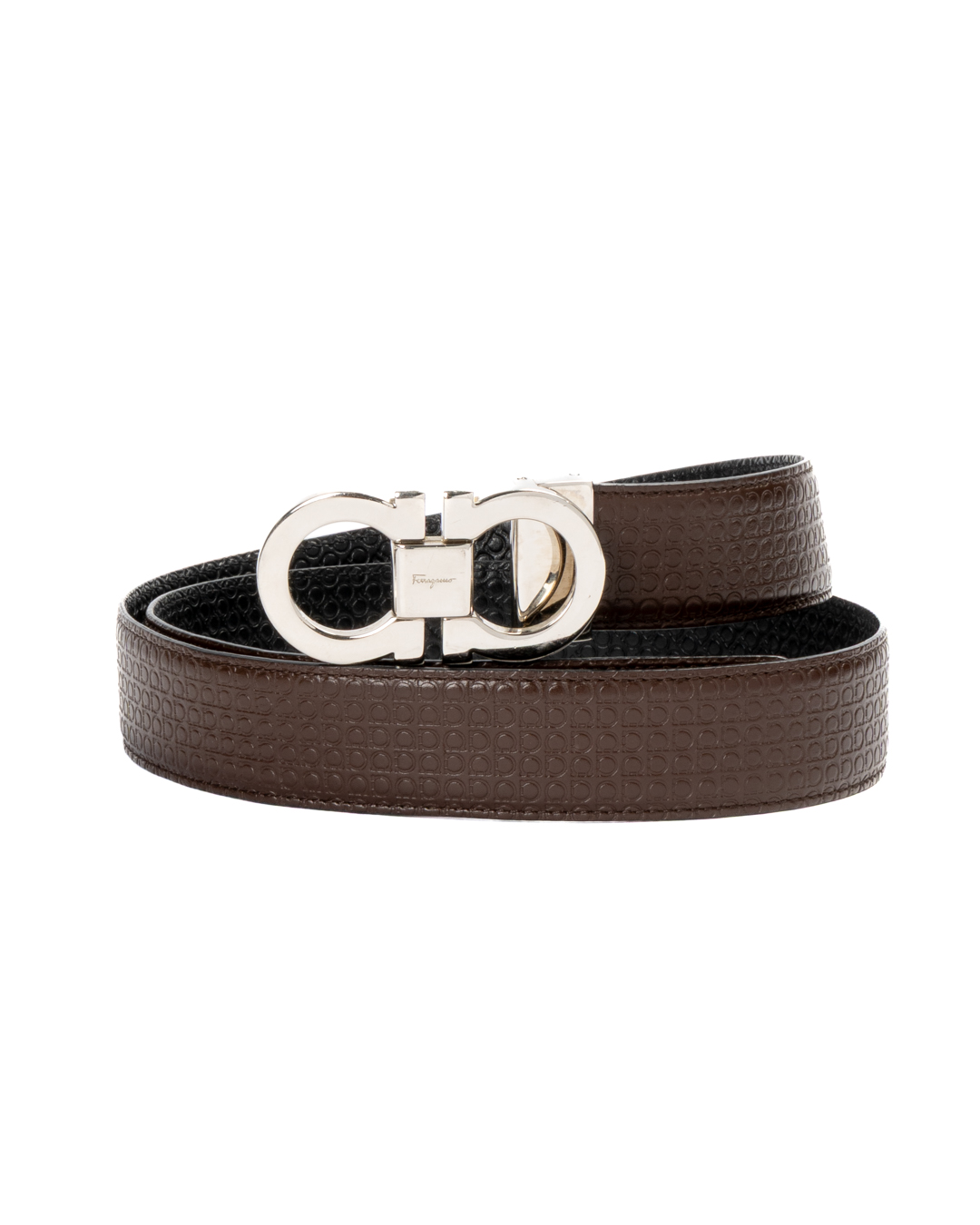 Alternative view of Ferragamo Cintura Gancini Reversibile Logata Nera/Marrone