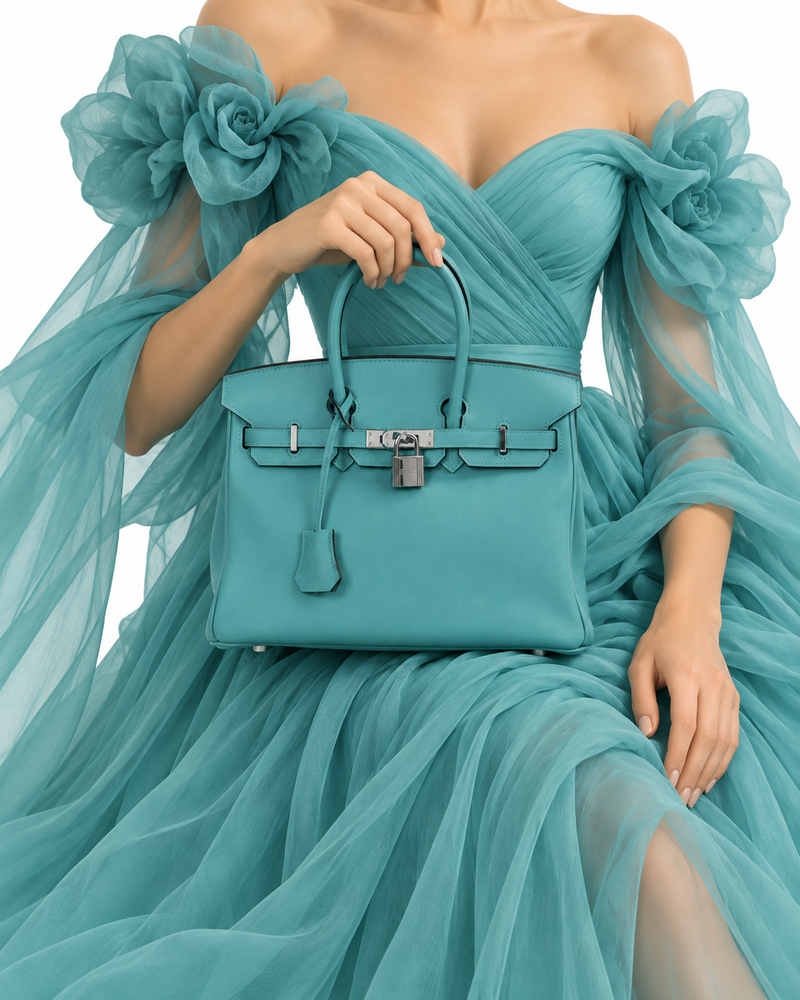 Alternative view of Hermès Sac Birkin 25 Swift Blue Atoll