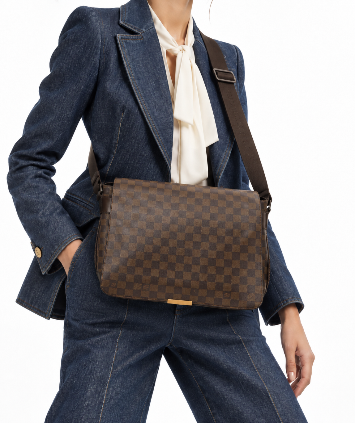 Alternative view of Louis Vuitton Messanger Bastille MM Damier Ebene