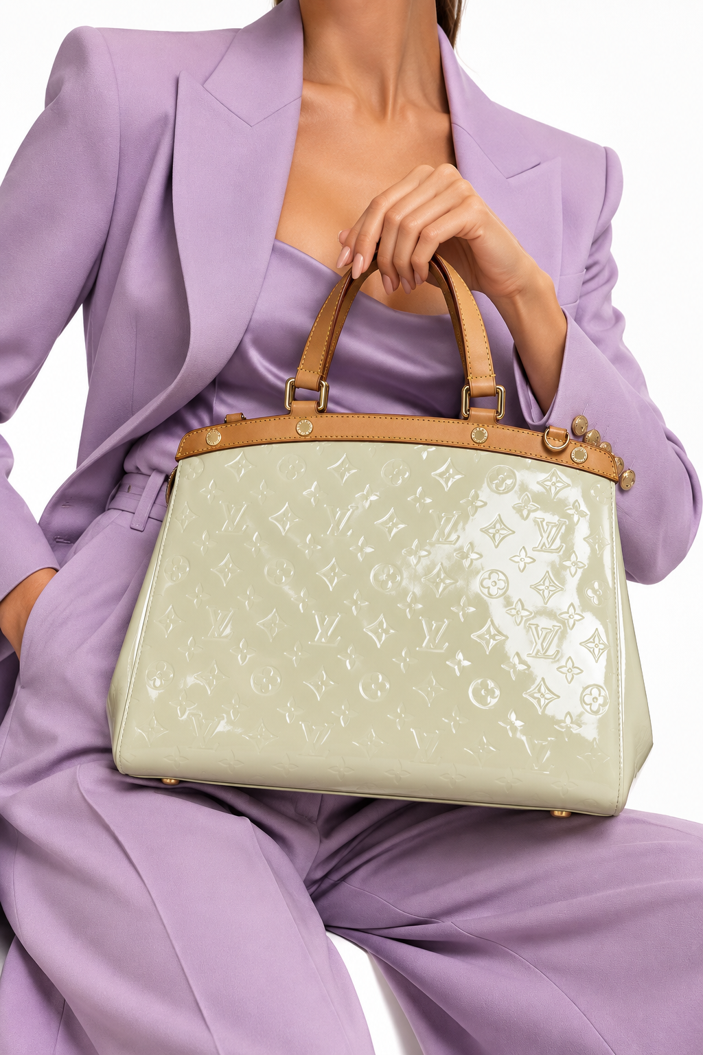 Alternative view of Louis Vuitton Brea GM Vernice Crema