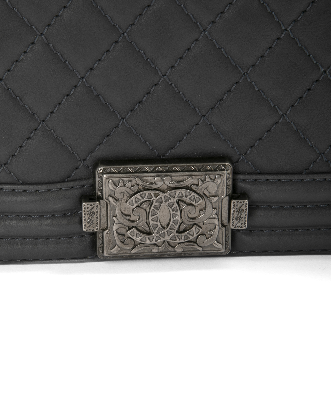 Alternative view of Chanel Boy Paris-Dallas Medium Trapuntata Grigia