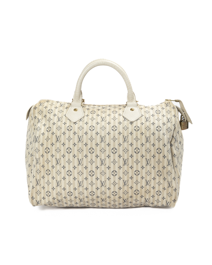 Louis Vuitton Speedy 30 Monogram Mini Lin Bianco