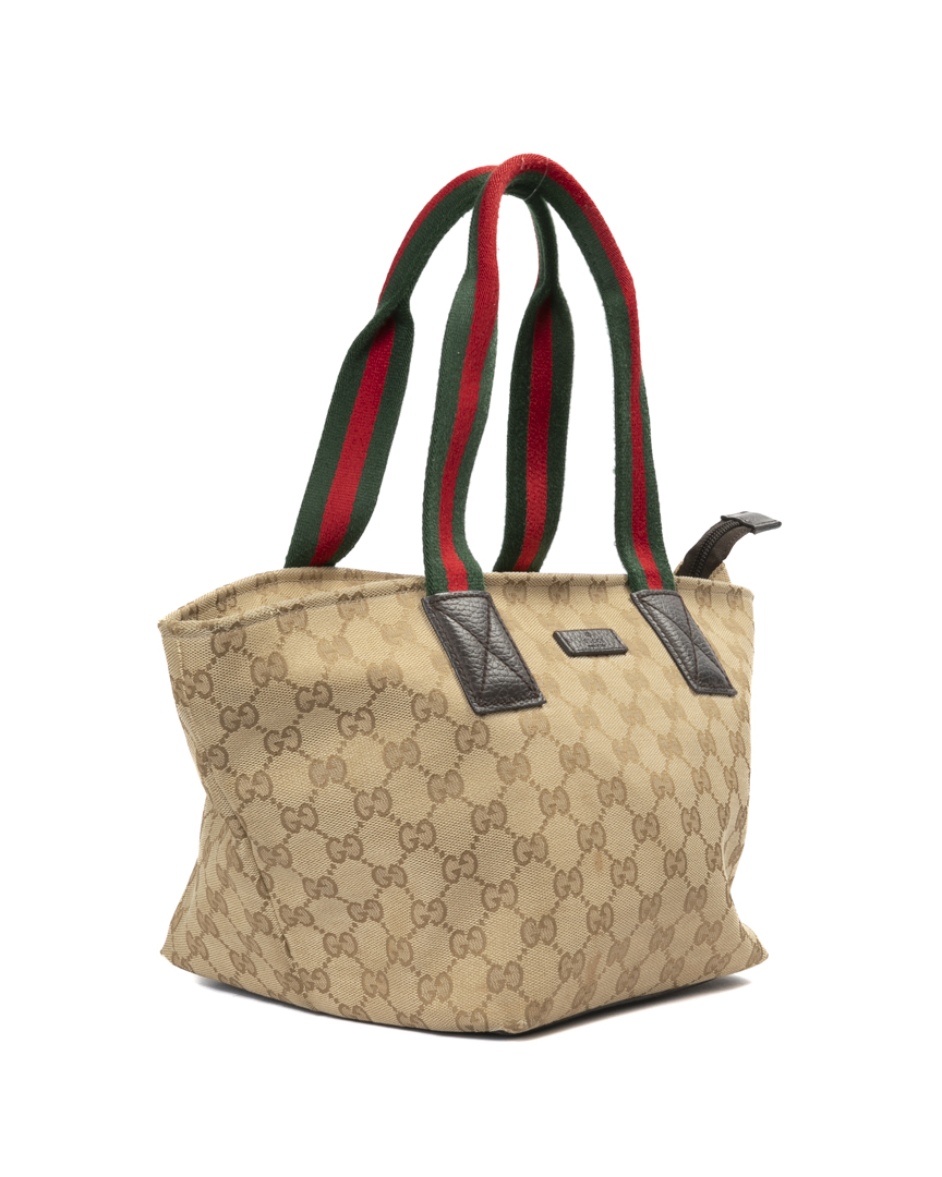 Alternative view of Gucci Tote Small Web GG Supreme Marrone