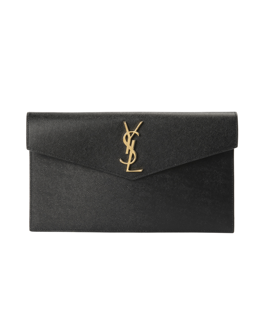Saint Laurent Pochette Uptown Granulata Nera