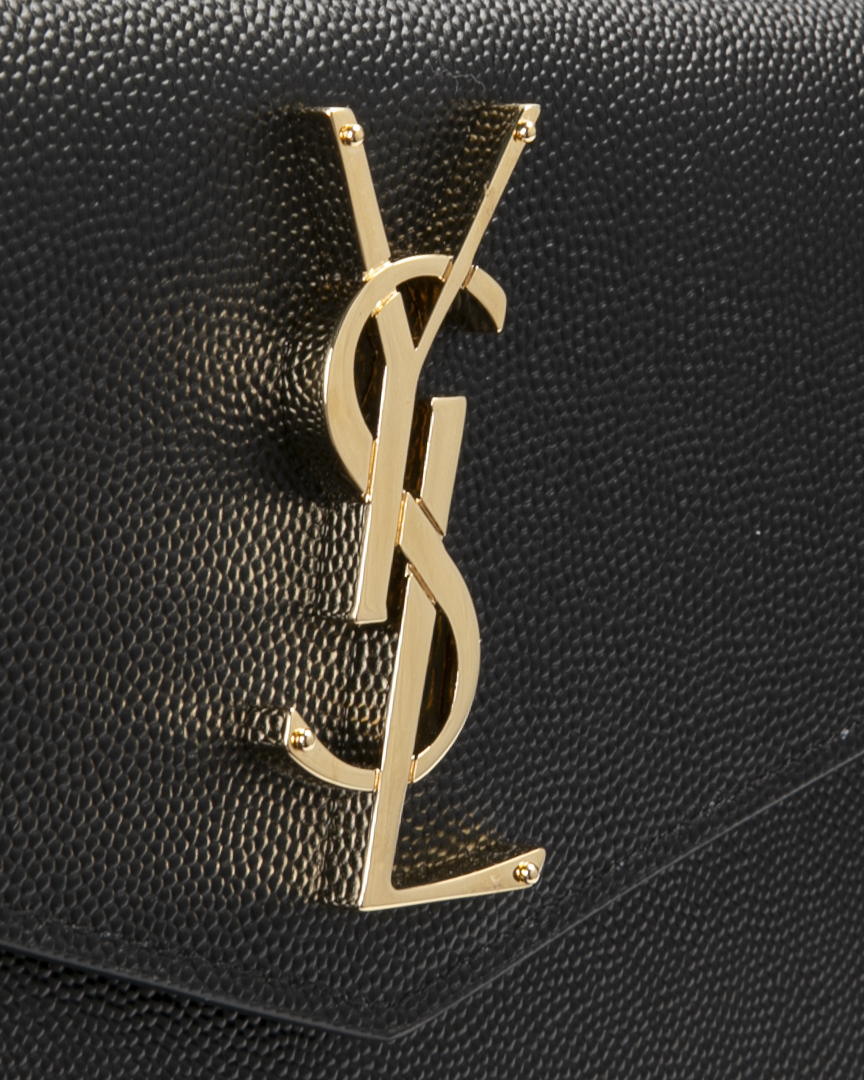 Alternative view of Saint Laurent Pochette Uptown Granulata Nera