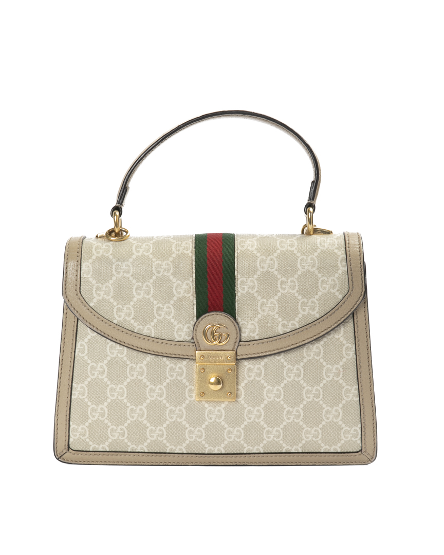 Gucci Ophidia Handle Small GG Supreme Beige