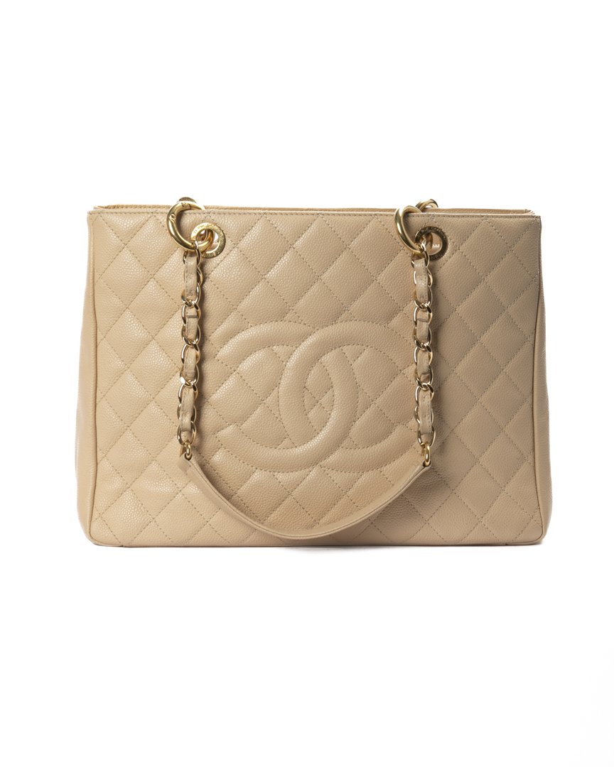Chanel GST Medium Caviar Beige