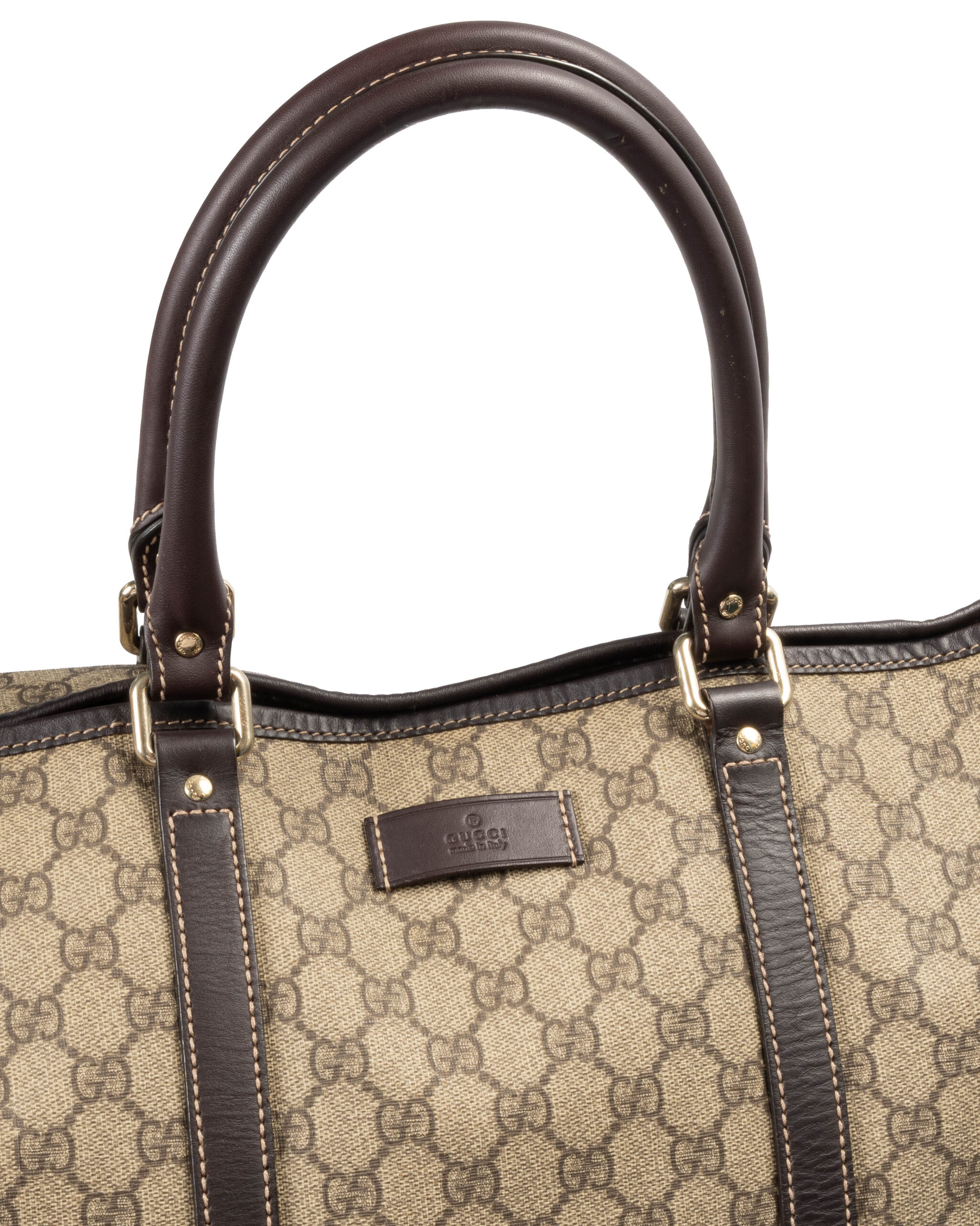 Alternative view of Gucci Tote Vertical Large GG Supreme Marrone