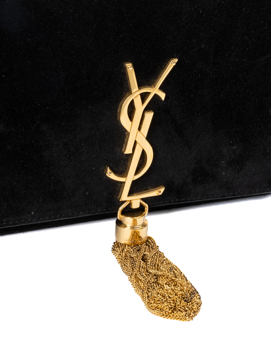 Alternative view of Saint Laurent Pochette Kate Medium Camoscio Nera