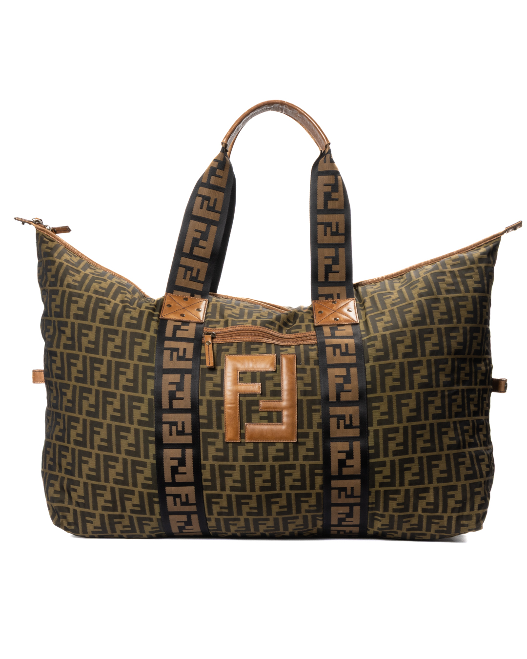 Fendi Shopper Tote Large FF Logomania Marrone