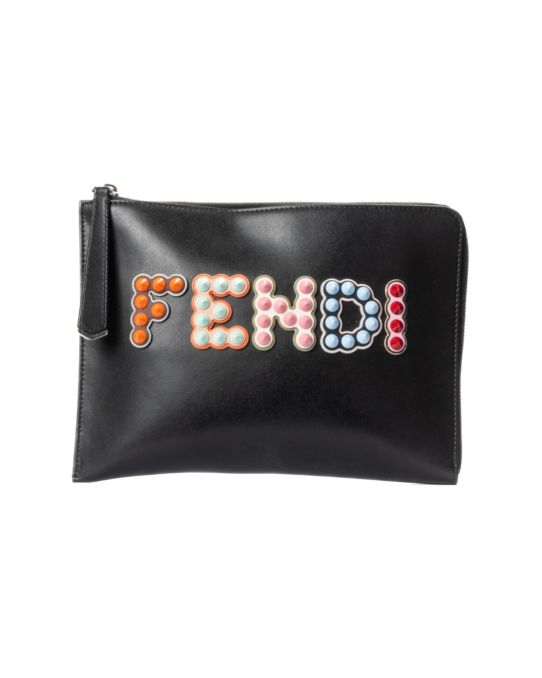 Fendi Pochette Fun Fair Small Borchie Nera