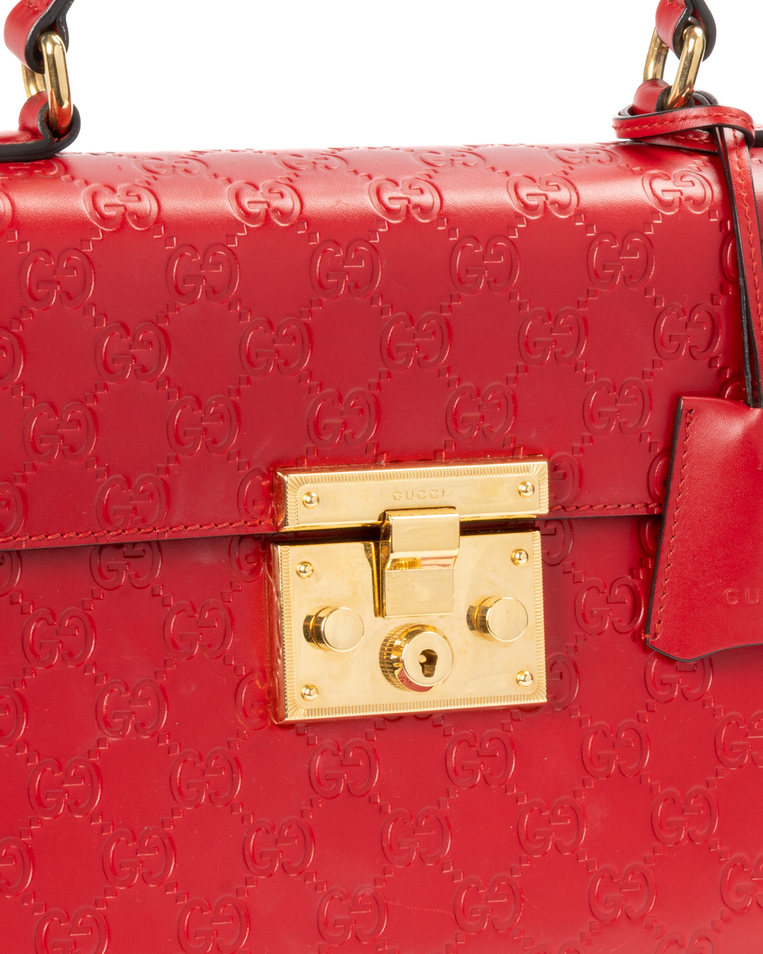 Alternative view of Gucci Padlock Top Handle Medium GG Guccissima Rossa