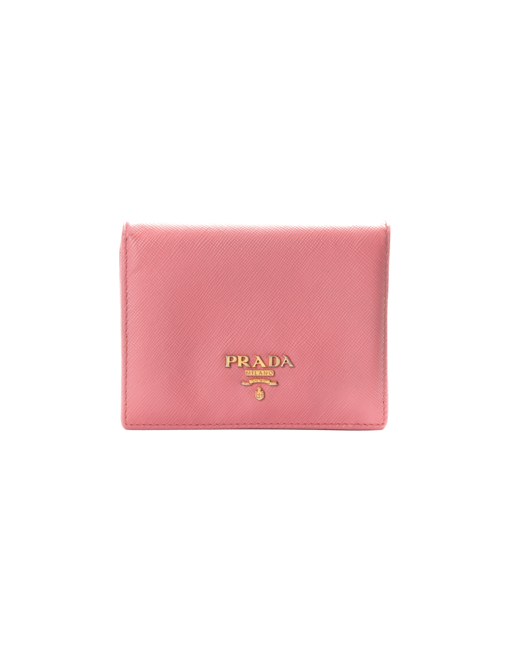 Prada Portafoglio Clip Saffiano Rosa