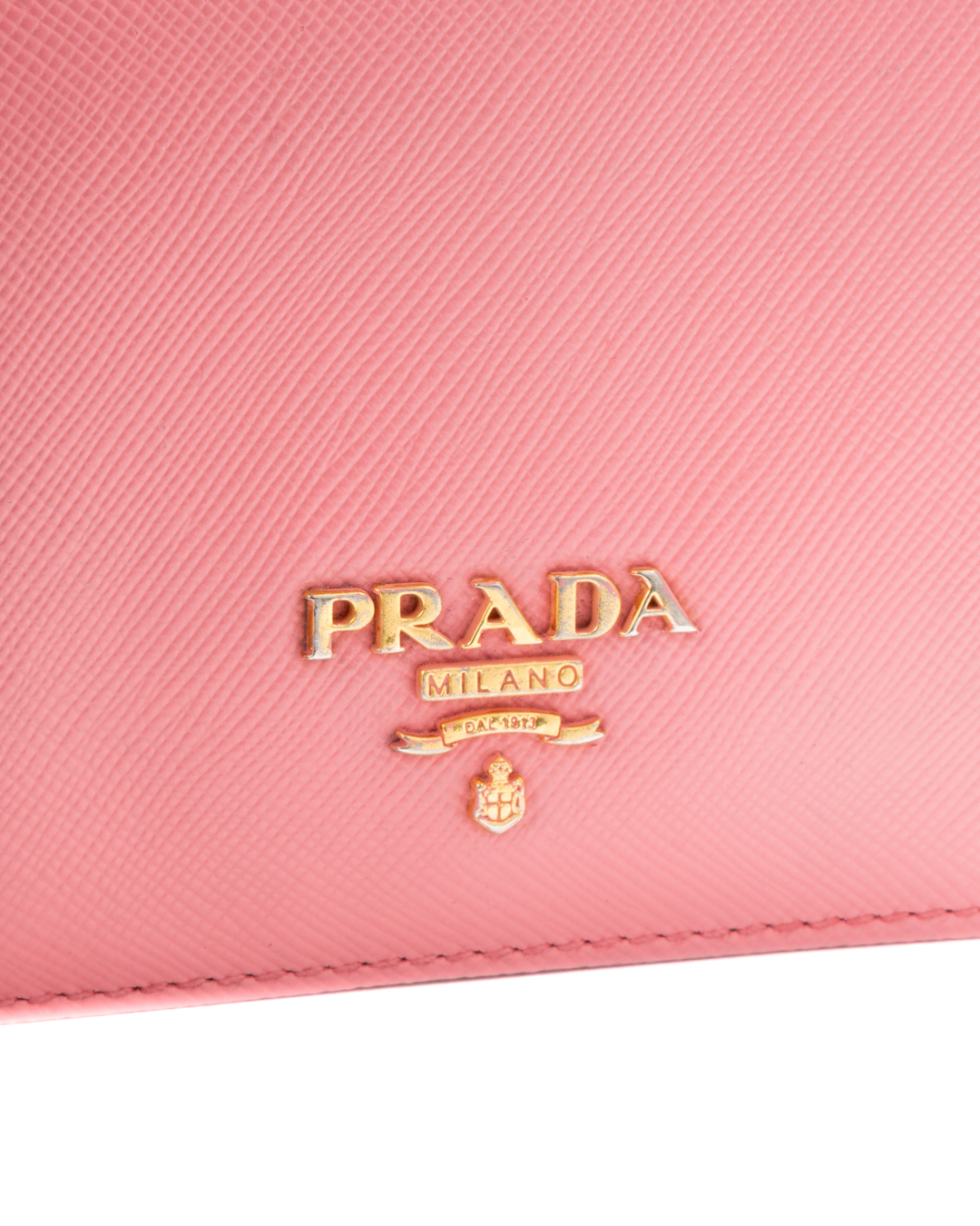 Alternative view of Prada Portafoglio Clip Saffiano Rosa