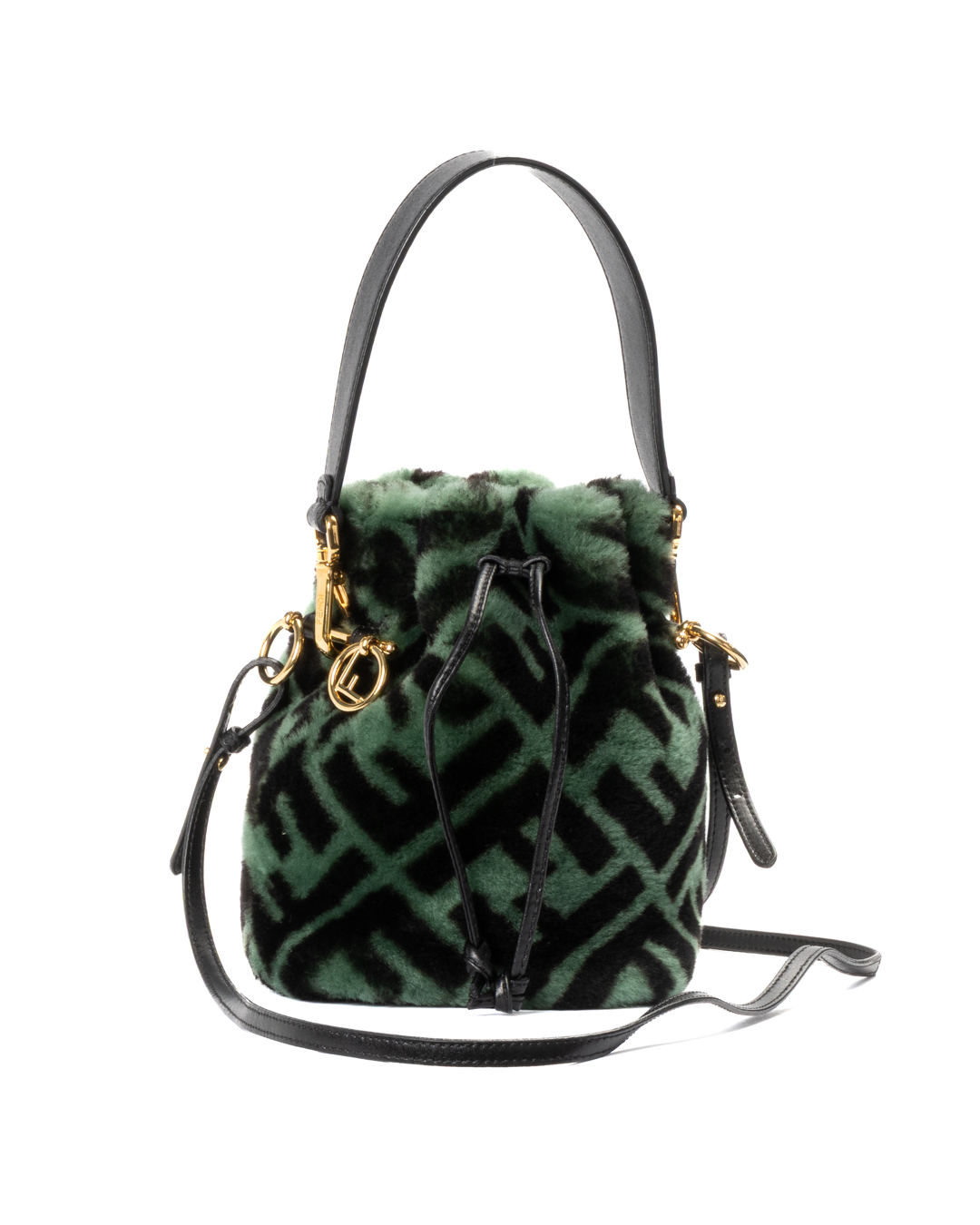 Fendi Mon Tresor Bucket Pelliccia Nero