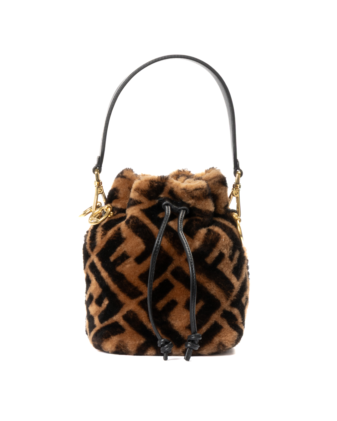 Fendi Mon Tresor Bucket Pelliccia Marrone