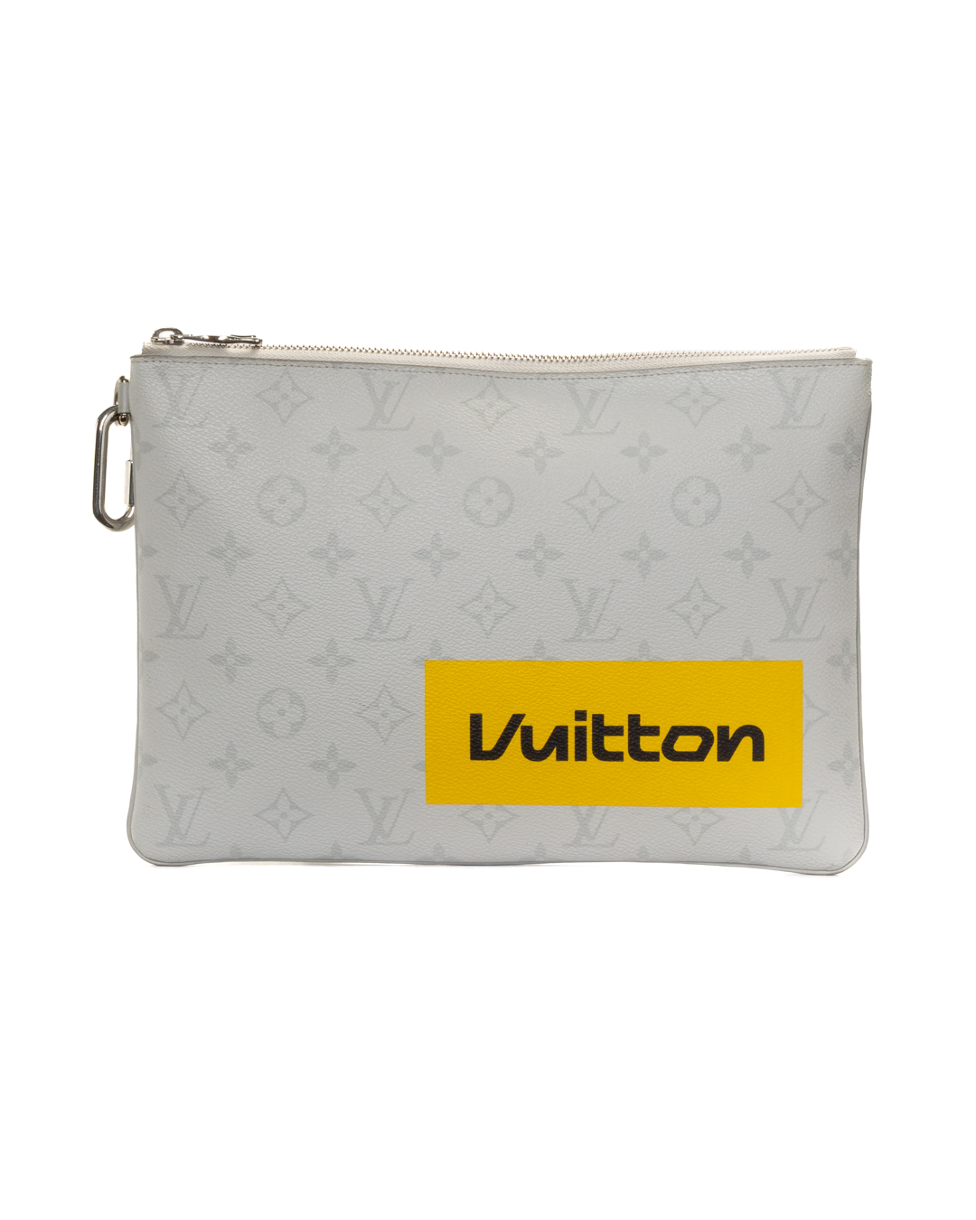 Louis Vuitton Clutch PM Logo Story Monogram Bianca