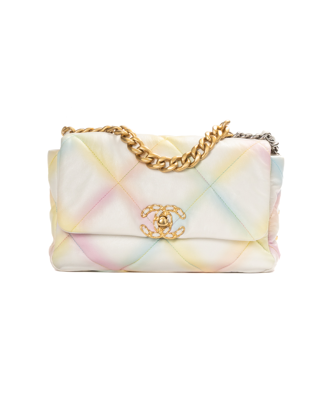 Chanel 19 Flap Small Rainbow Trapuntata Multicolor