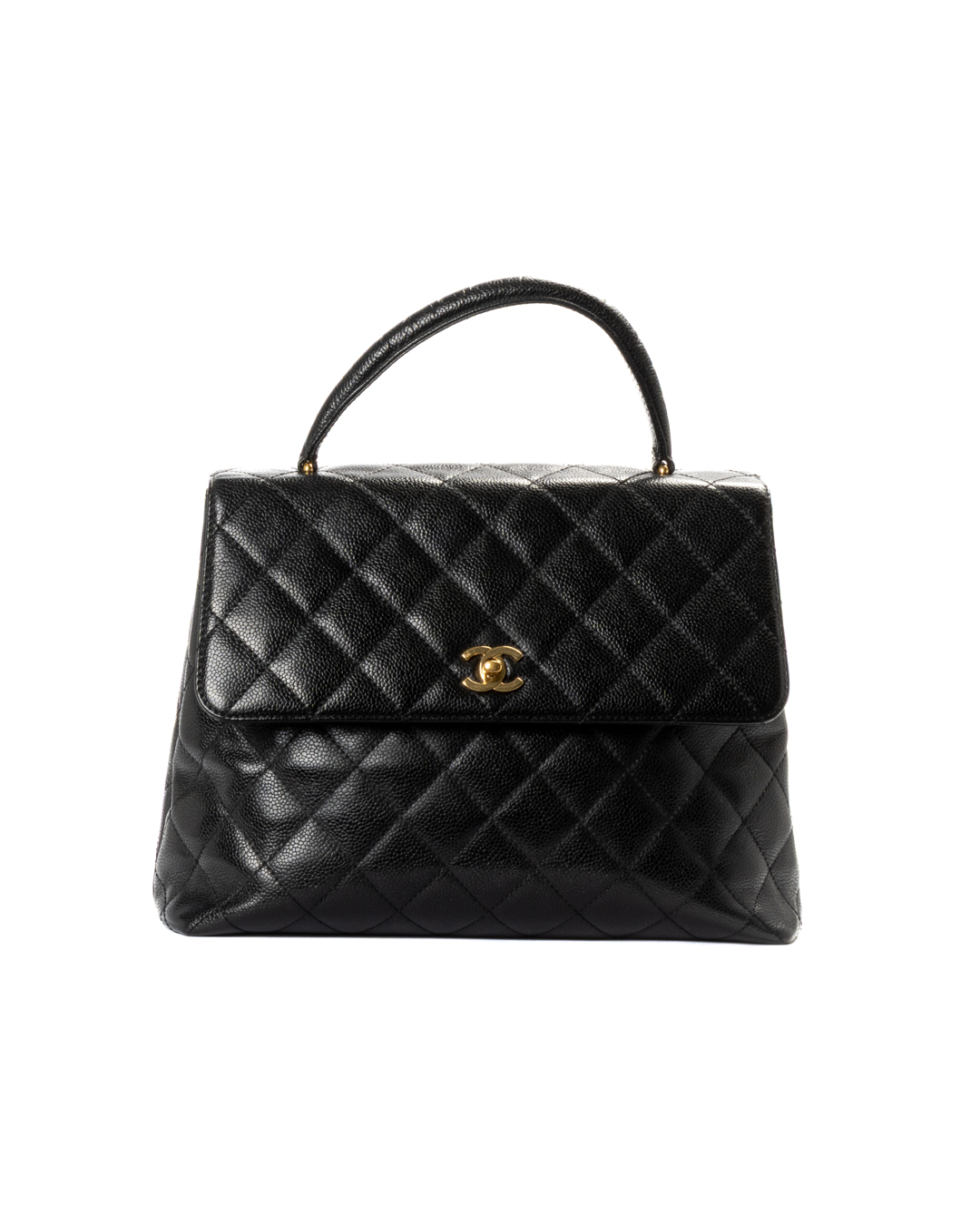 Chanel Tote Kelly Timeless Medium Caviar Nera